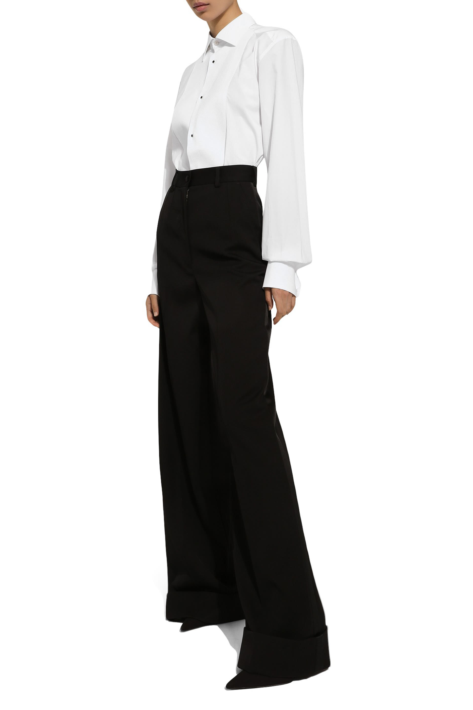 Cotton Tuxedo Shirt with Piqu&eacute; Shirt Front