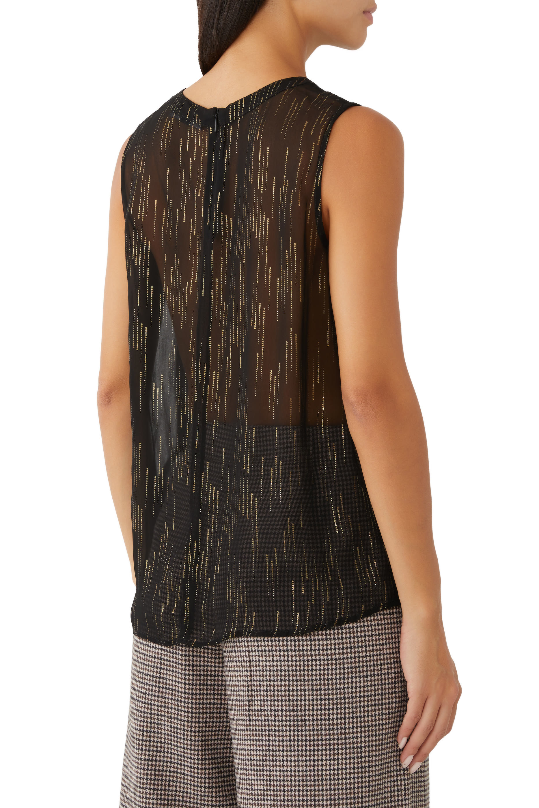 Voile Top with Lurex Details