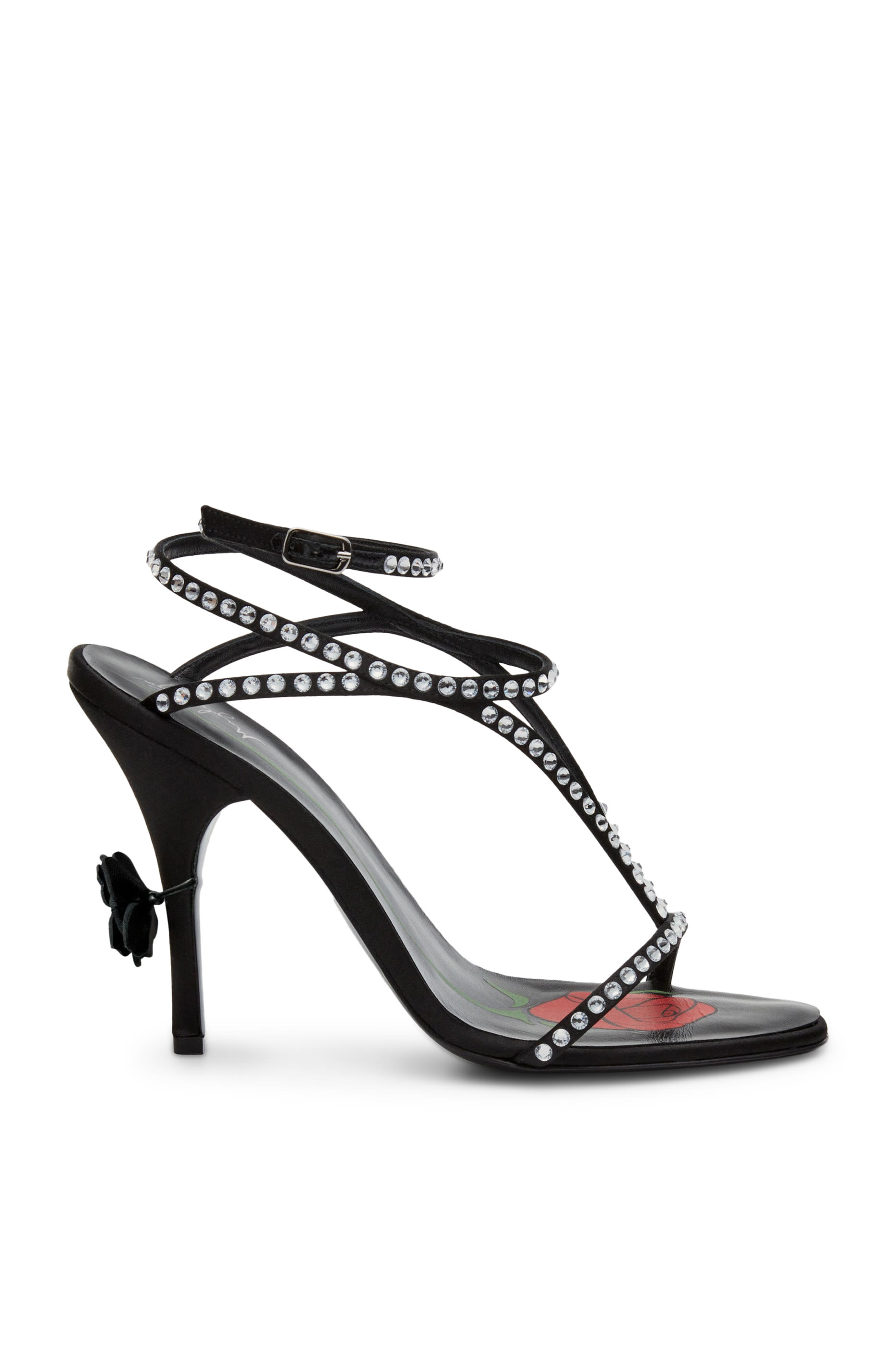 Crystal Embellished 100 Satin Sandals