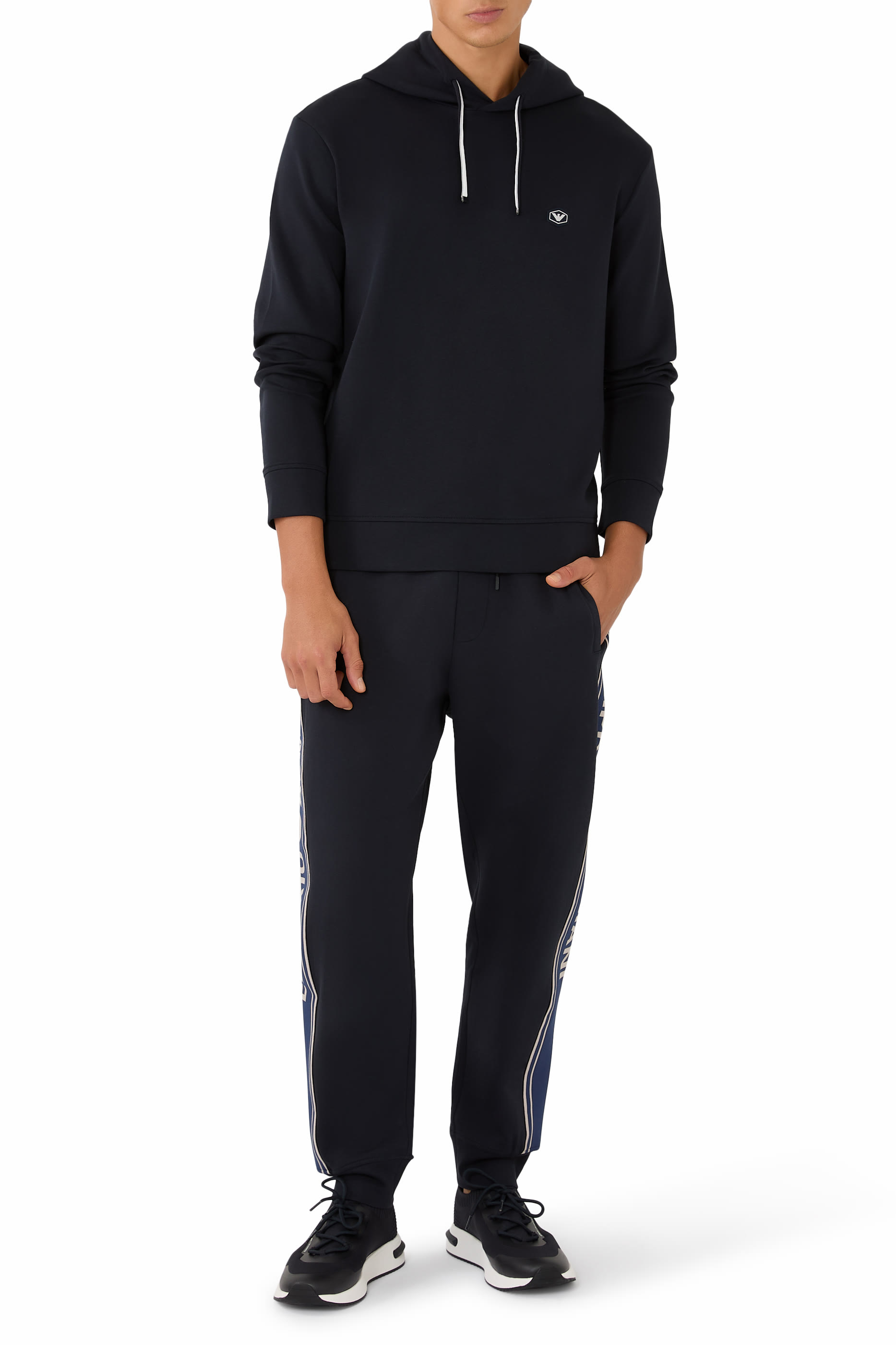 Micro Logo Patch Hooded Sweatshirt