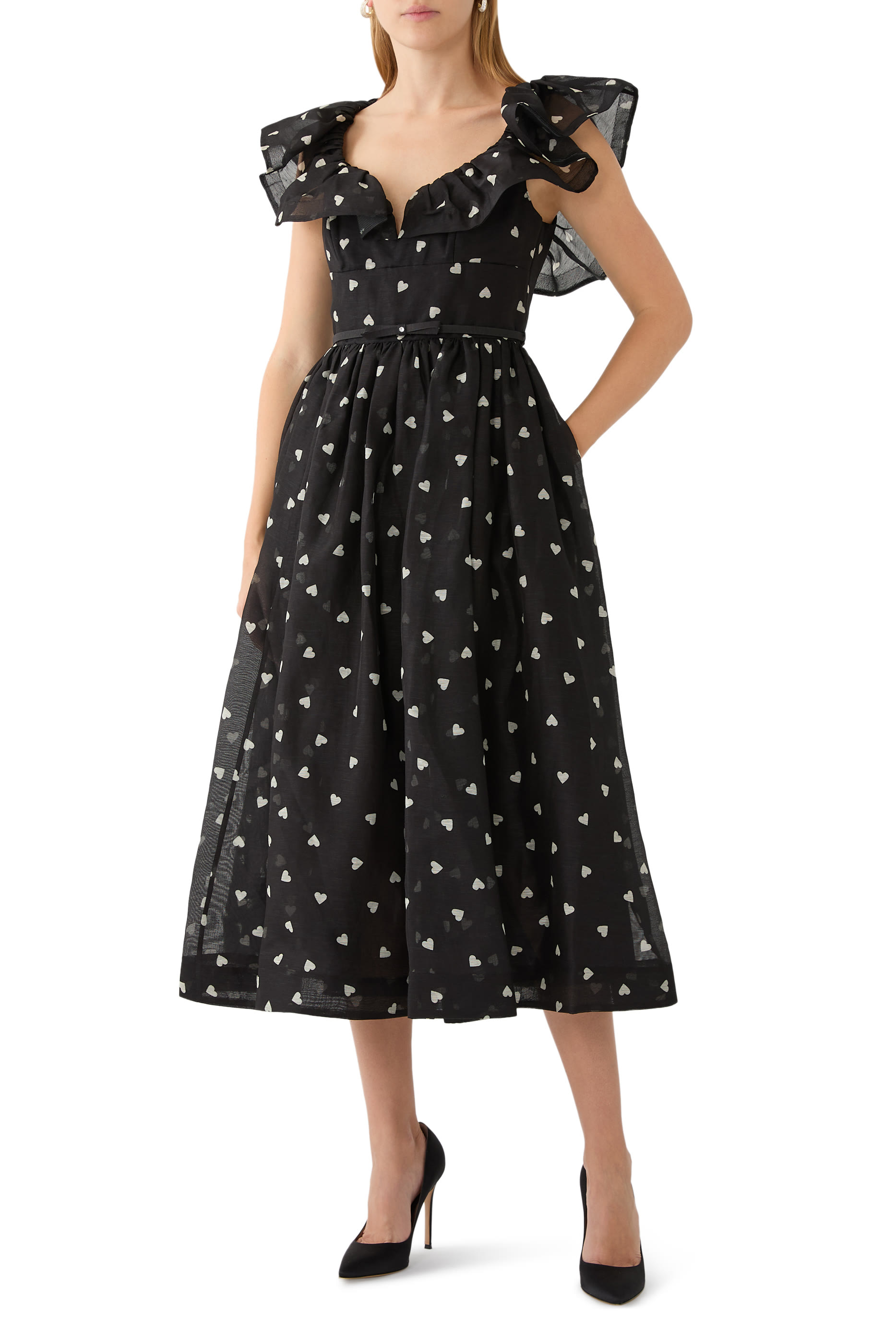 Crush Frilled Midi Dress