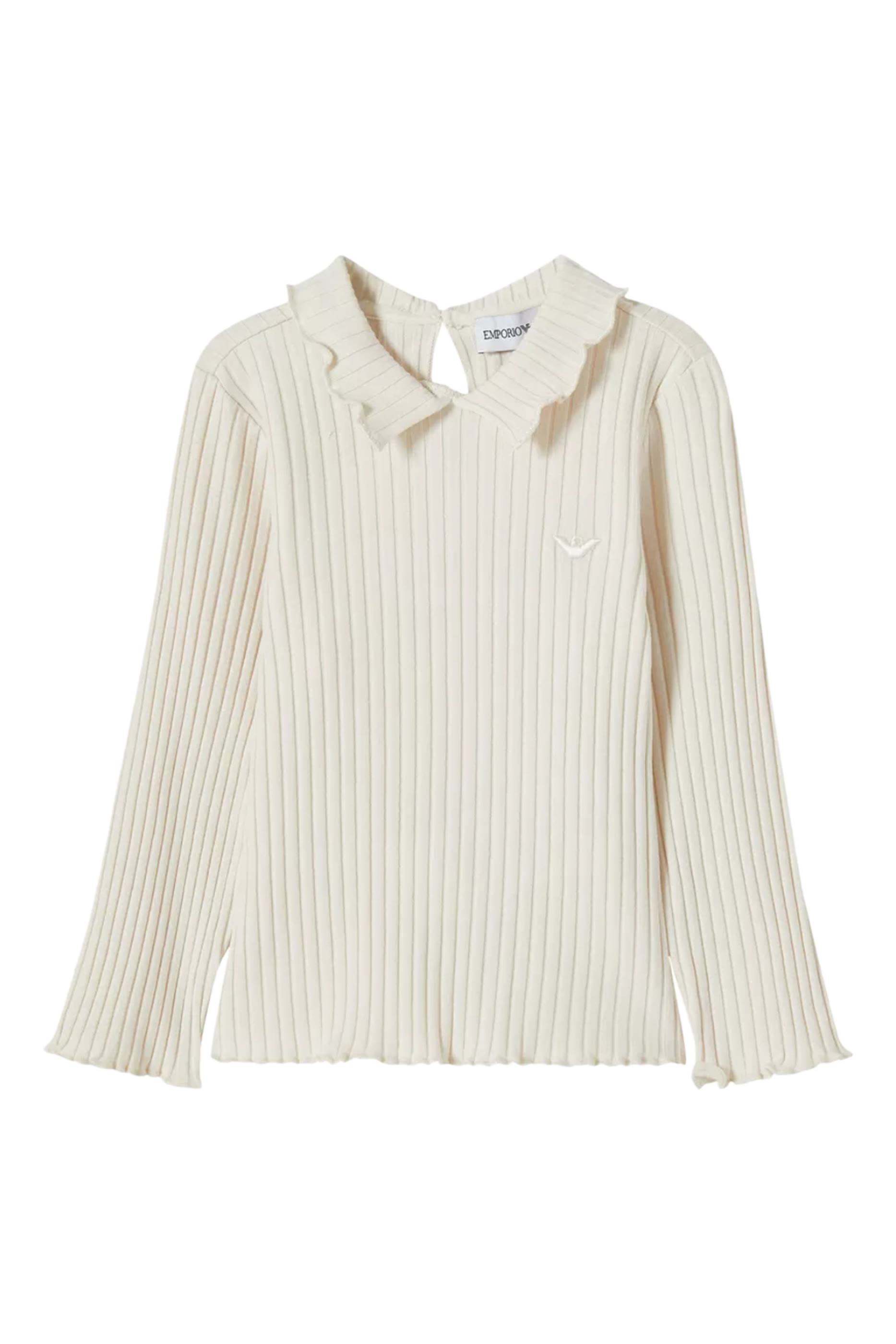 Kids Ruffled Collar Long Sleeves T-Shirt