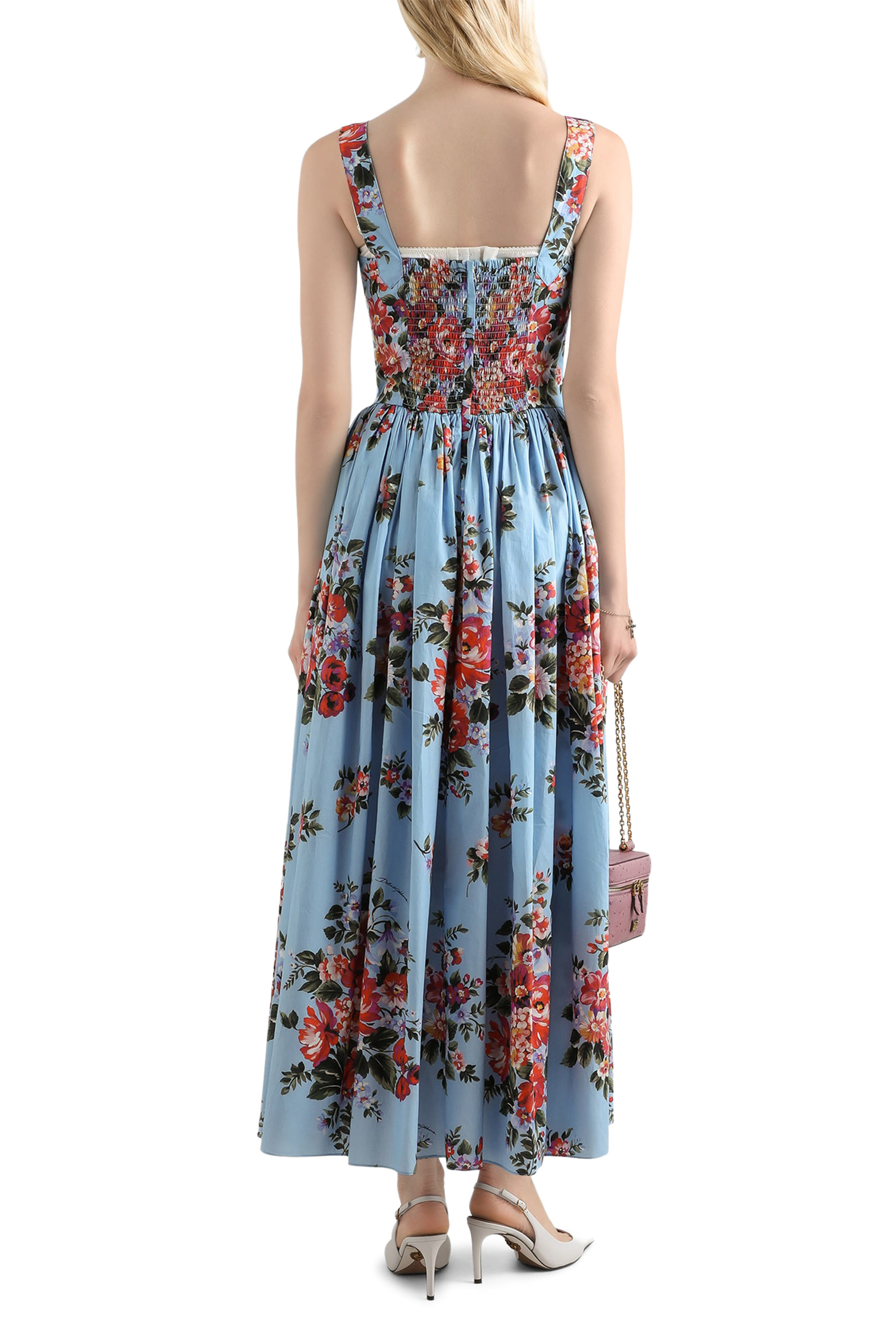 Flower Bouquet-Print Dress