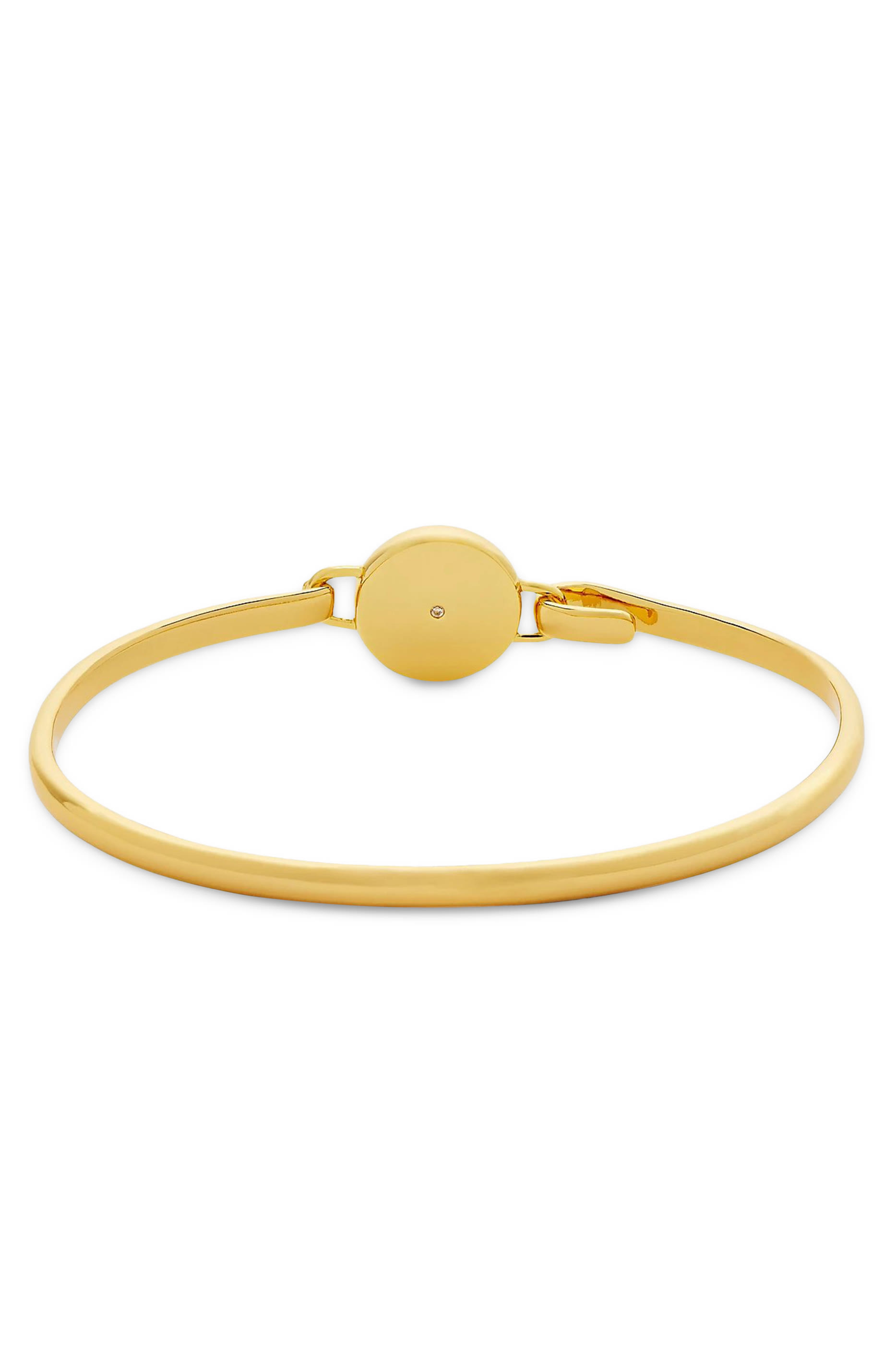The Button Hinge Bracelet, Gold-Plated Brass with Enamel & Glass Stones