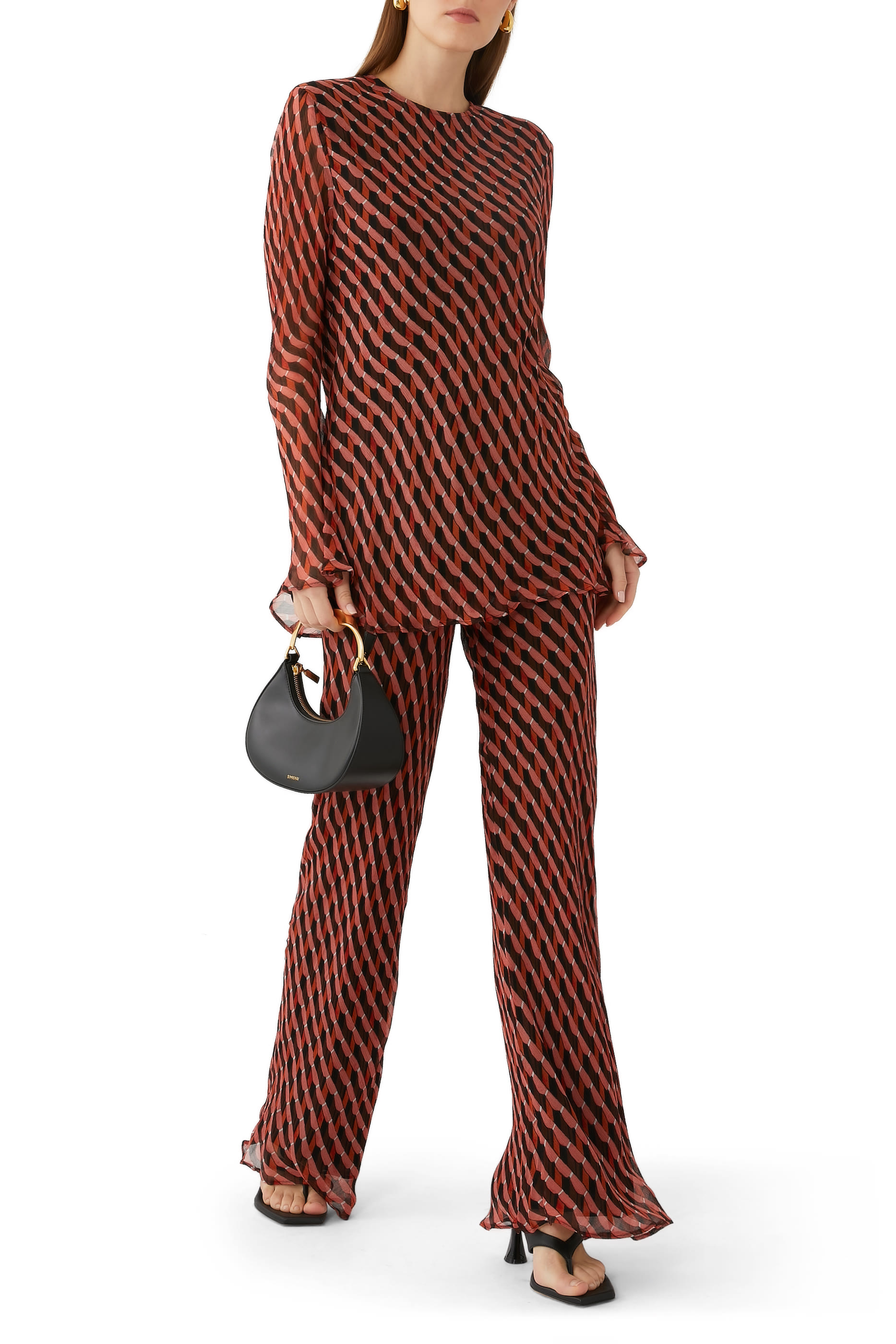 Martina Bias Cut Flared Pants