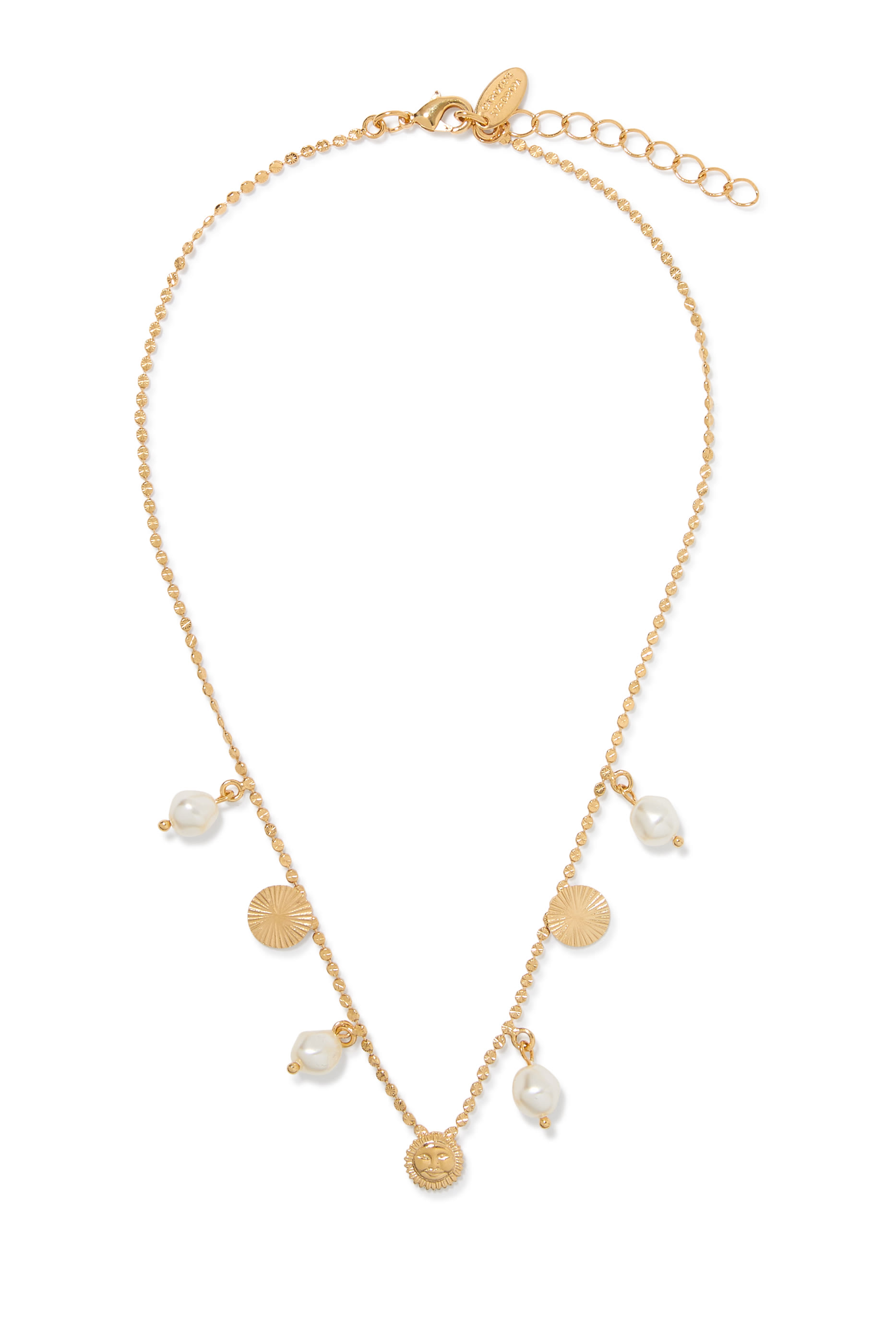  Apollo Multi Necklace, 18K Gold Plating & Pearls