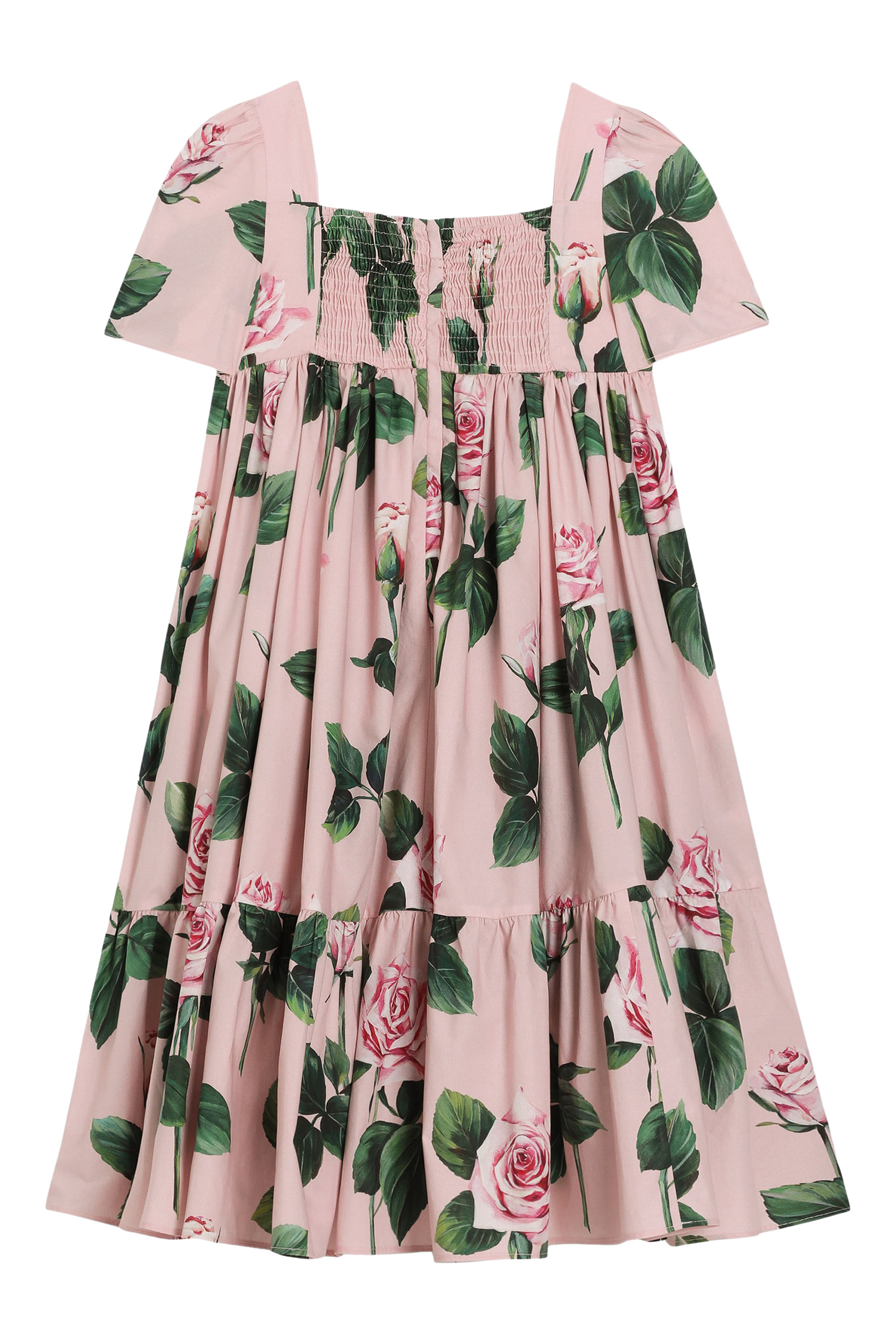 Kids Rose-Print Poplin Dress
