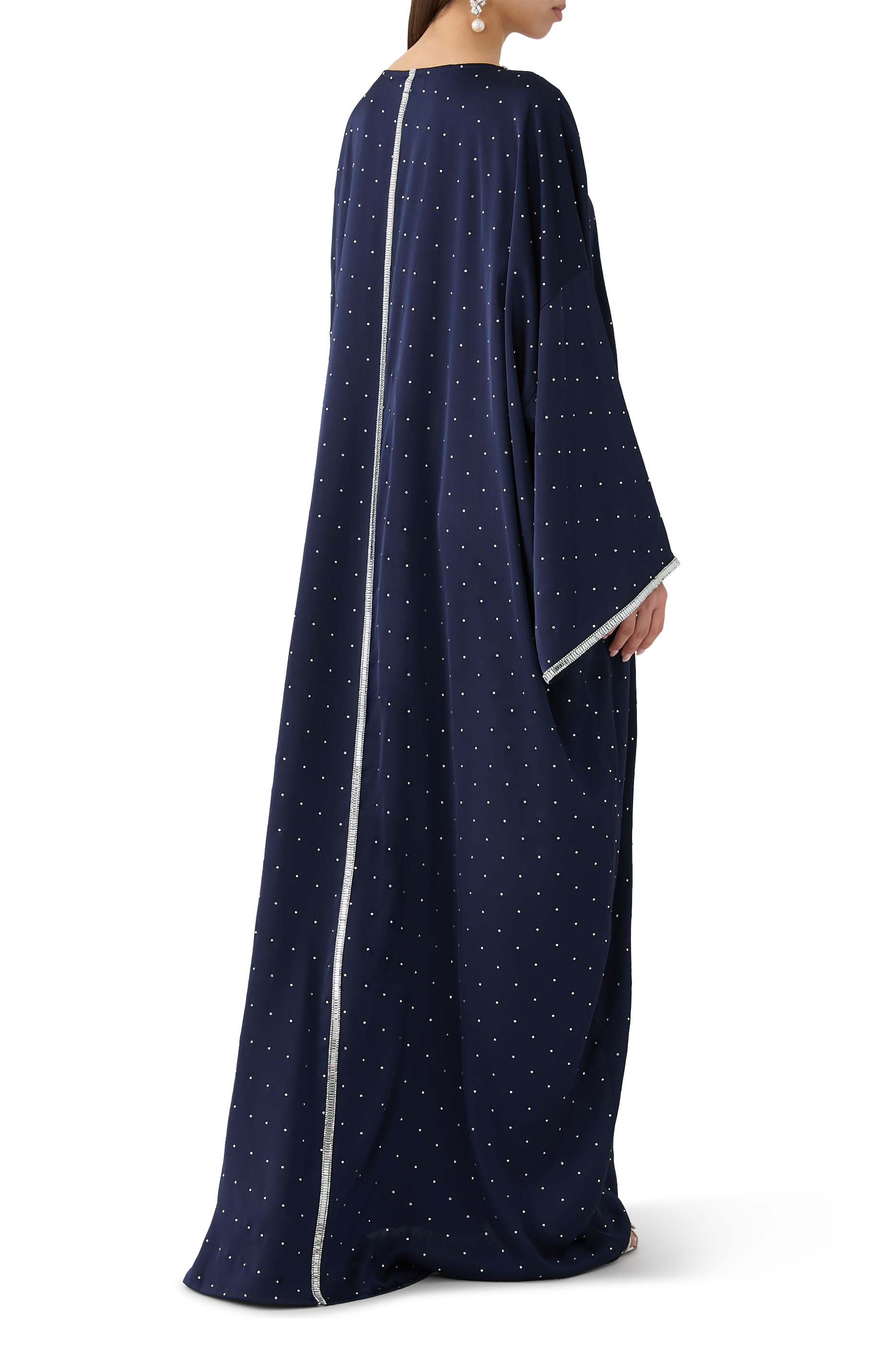 Studded Free Size Kaftan with Trim