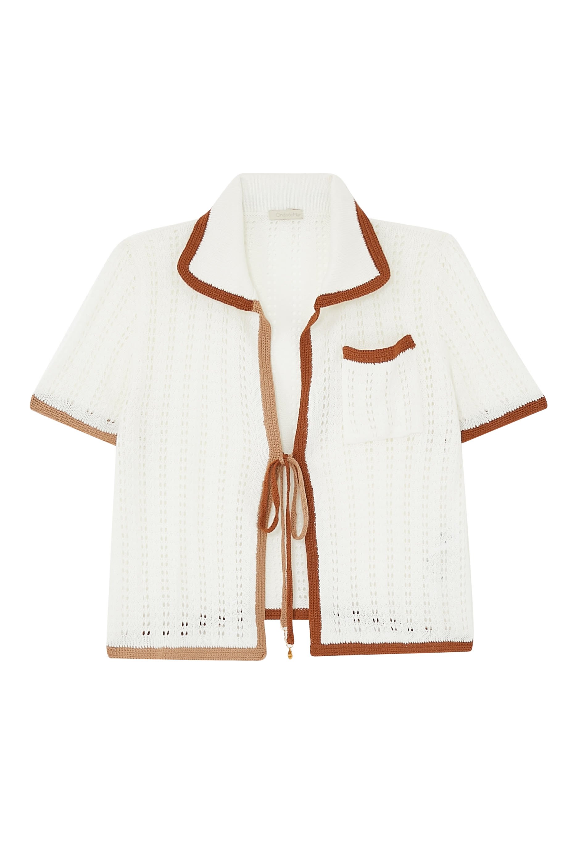 Crochet Tie-Front Shirt