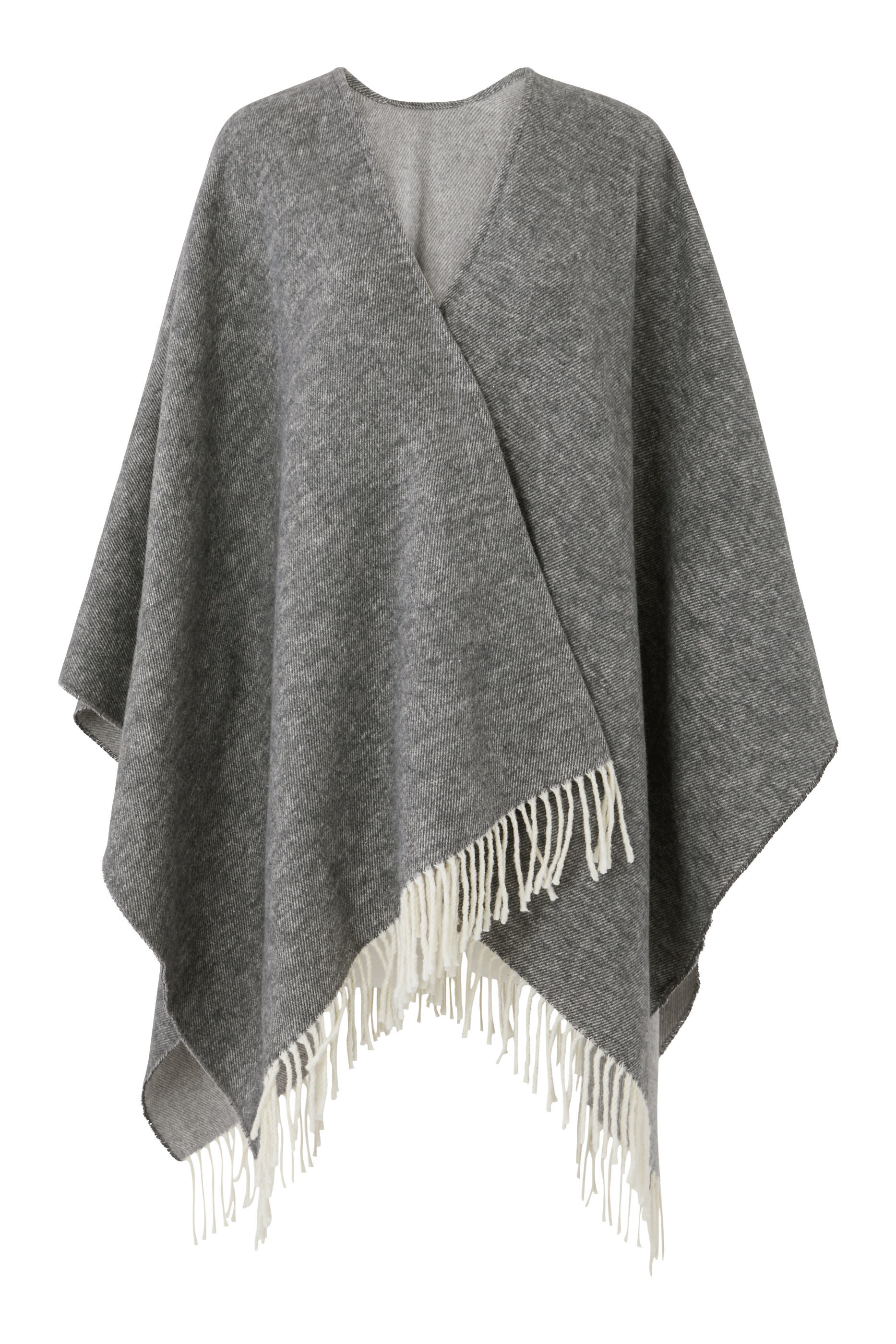 Brushed Recycled Cotton Cashmere Poncho