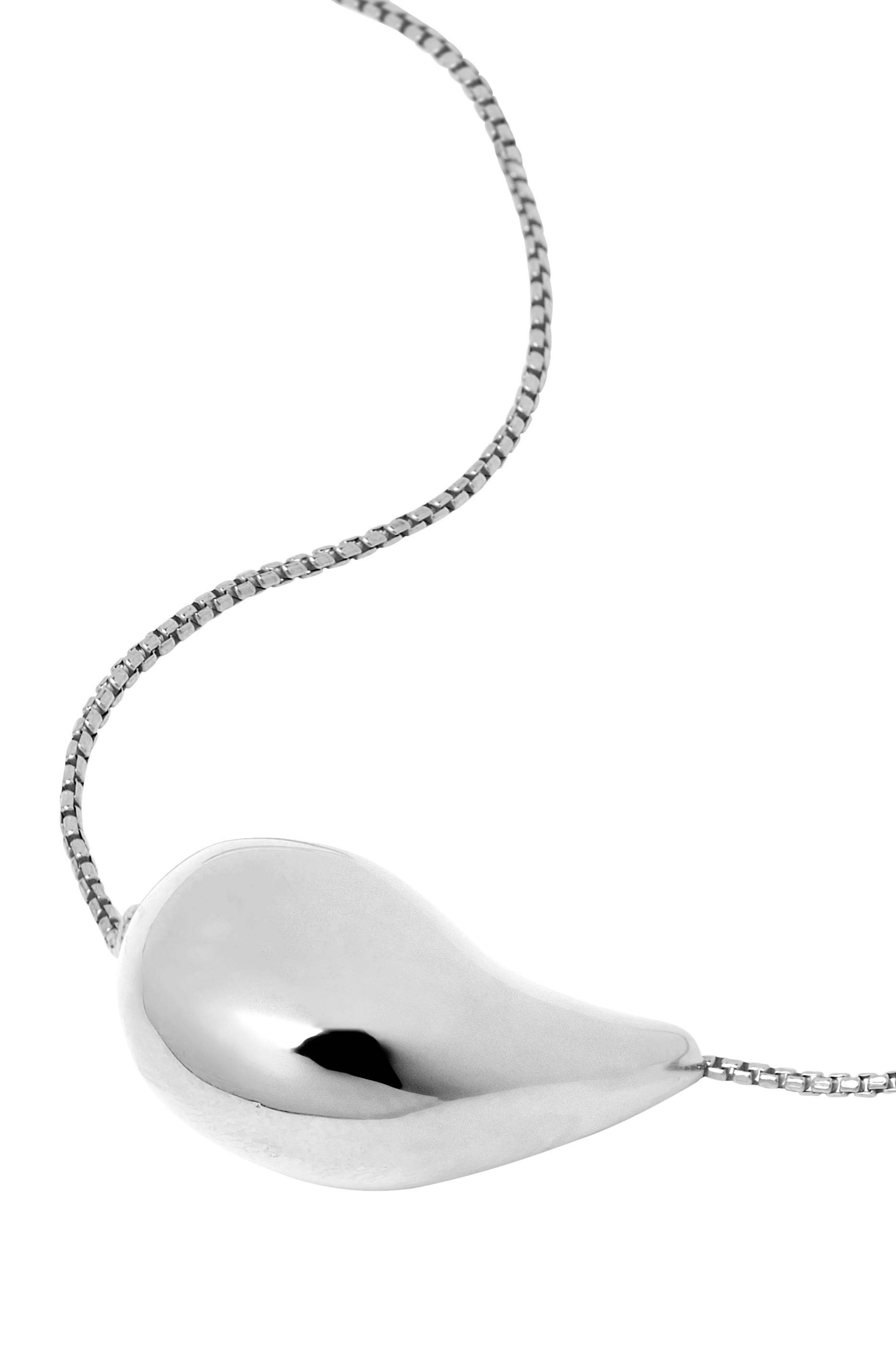 Drop Pendant Necklace, Sterling Silver