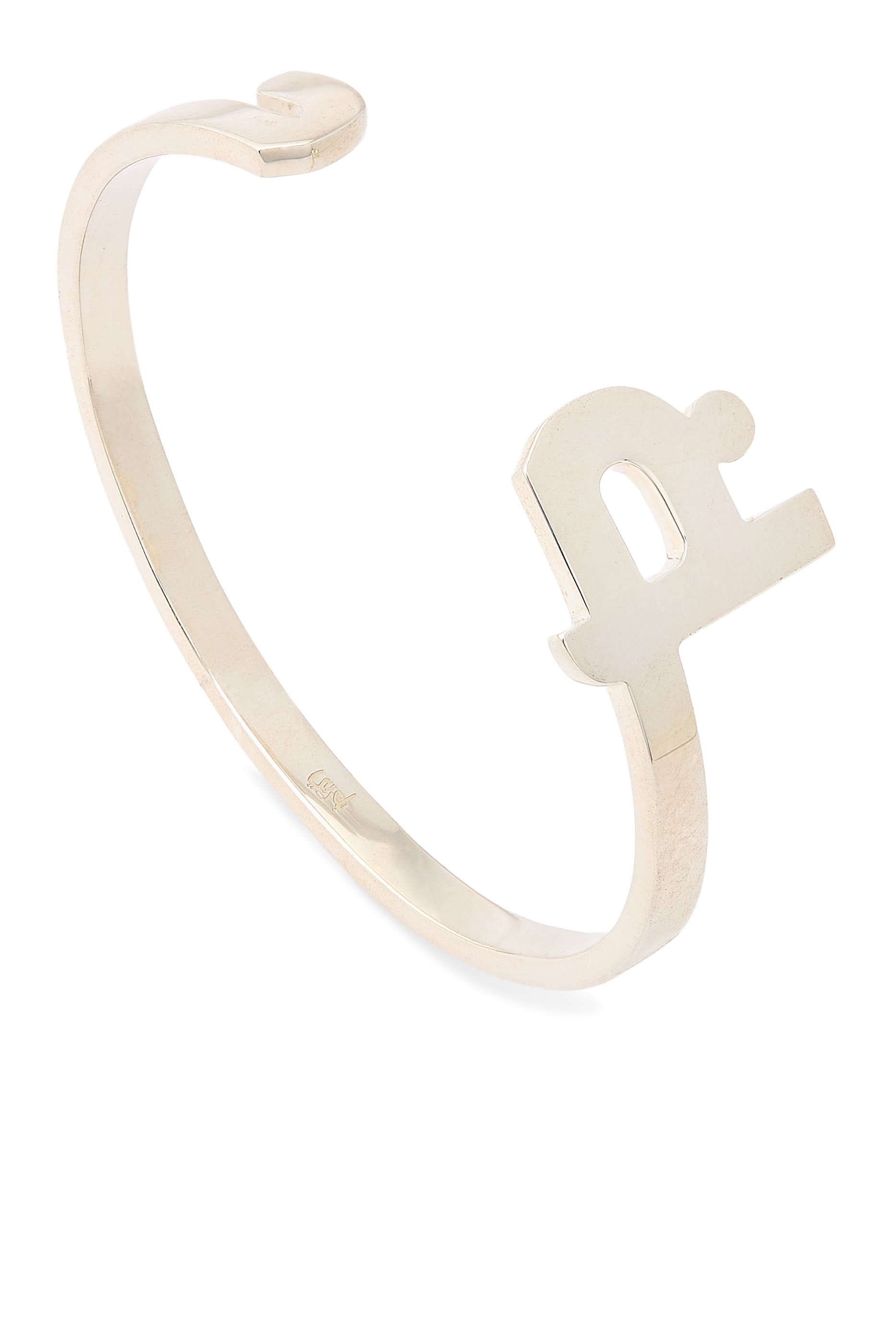  Two Letters Haz Bangle, Sterling Silver