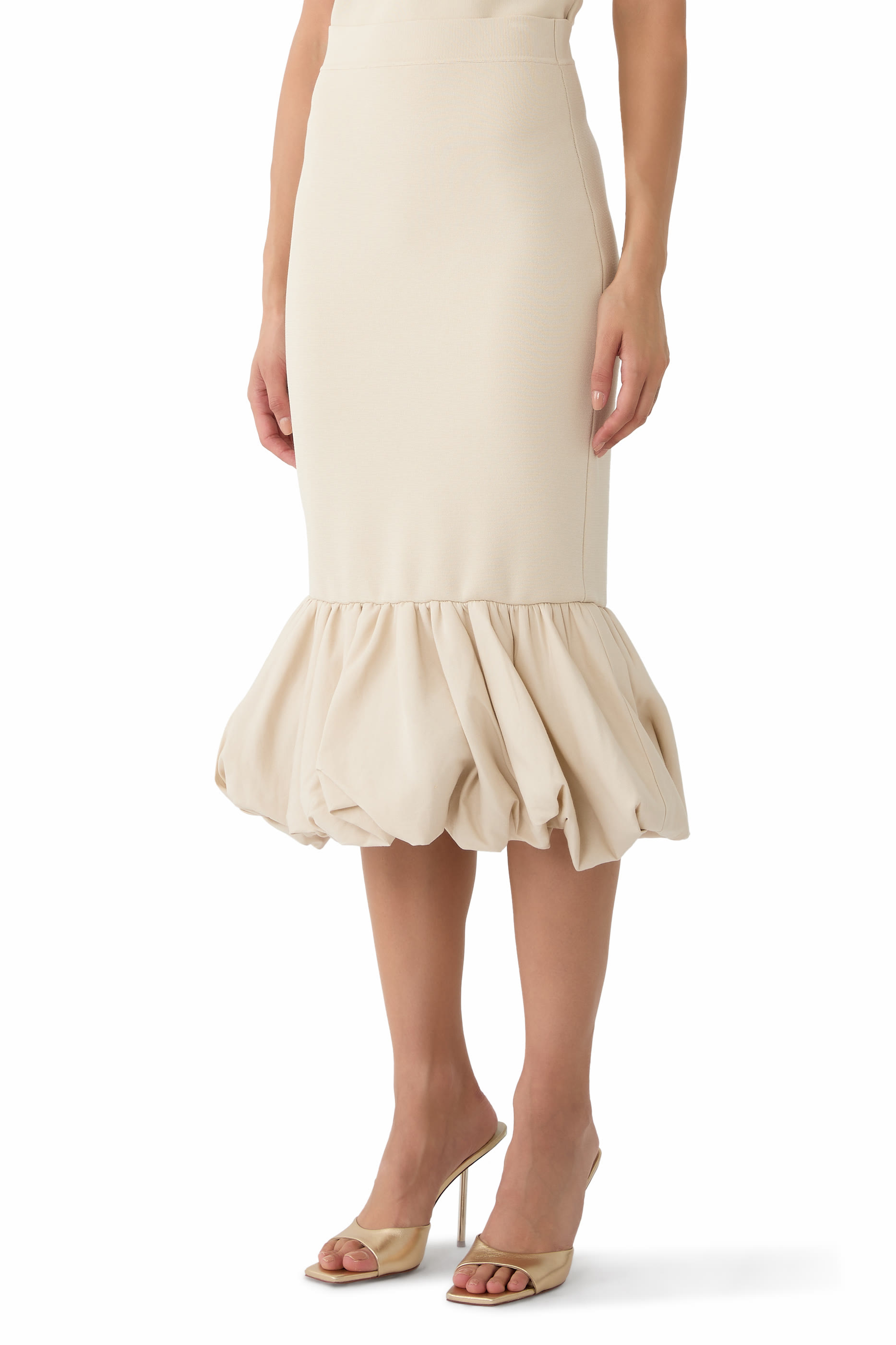 Camille Linen Knit Midi Skirt