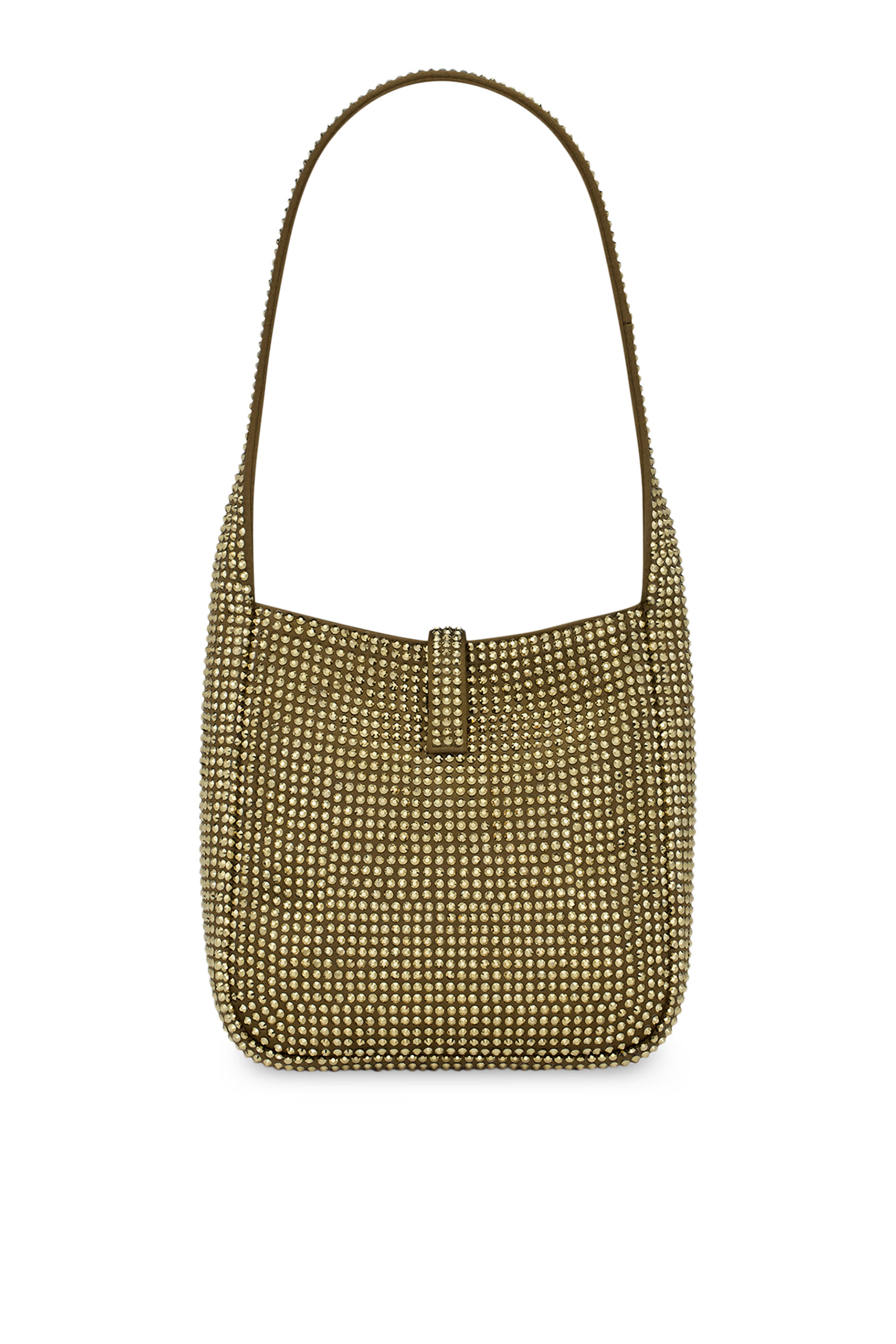 Le 5 À 7 Supple Baby Bag in Silk Satin and Crystals