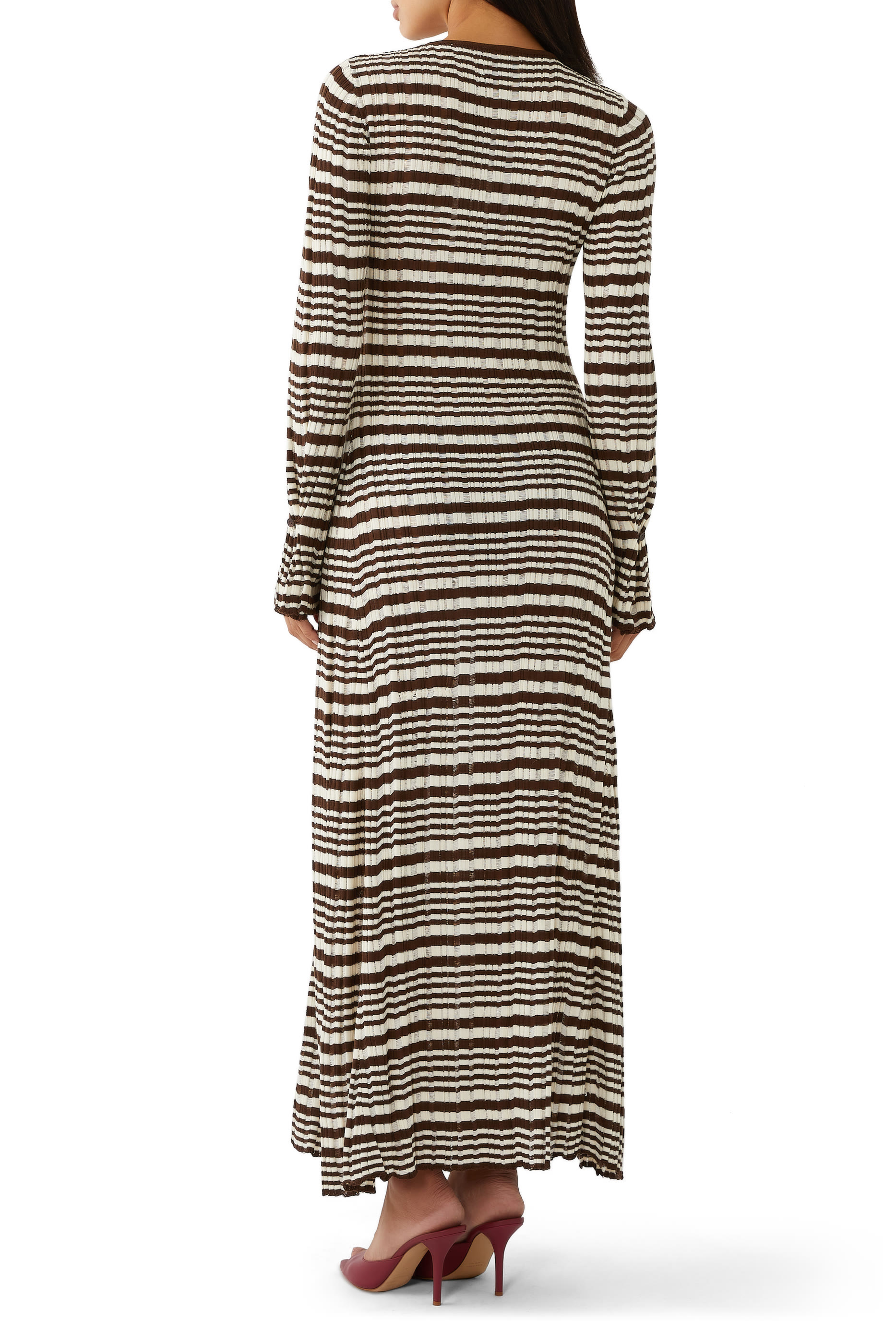 Rib Stripe Maxi Dress