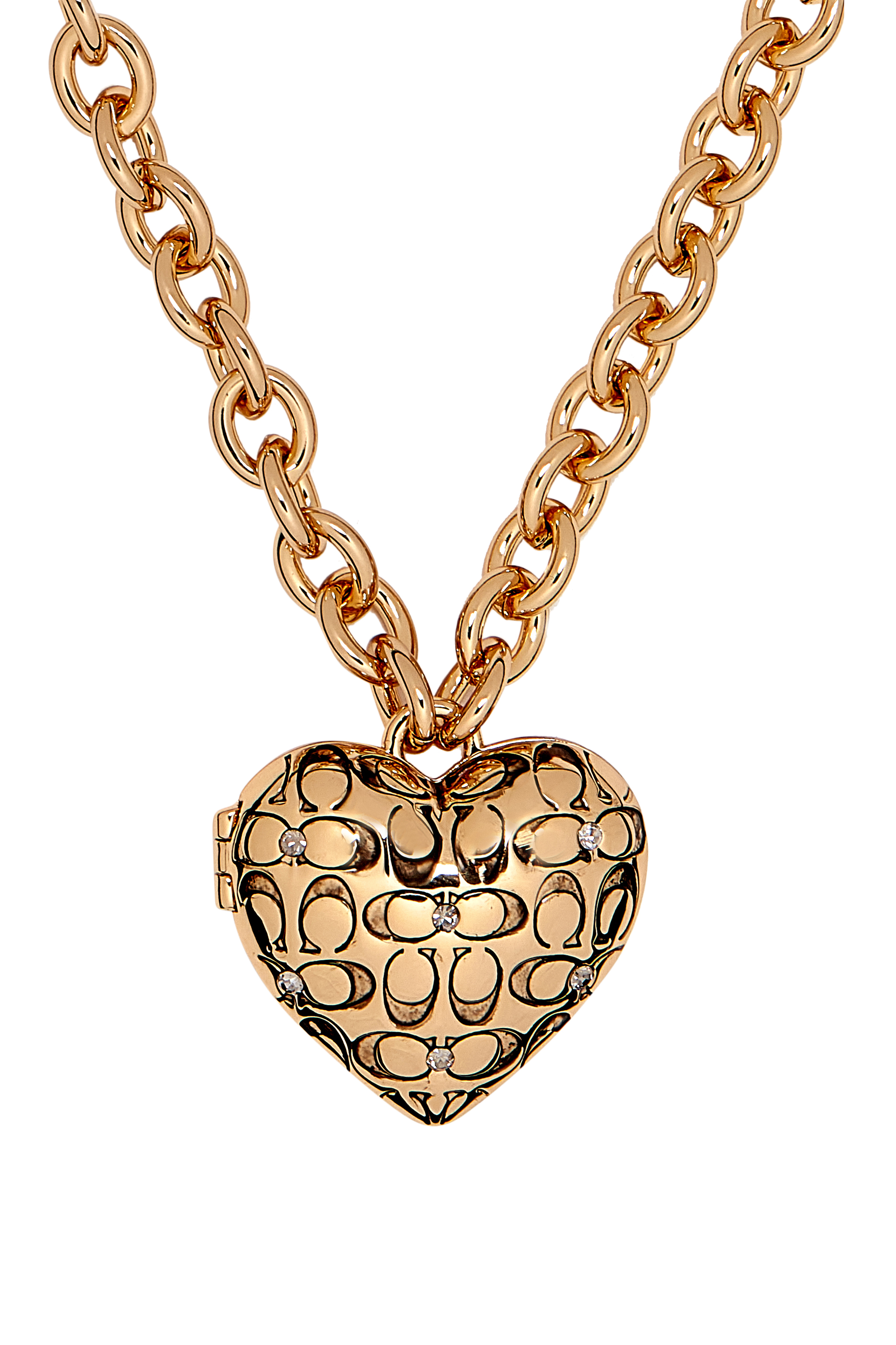 Signature Quilted Heart Locket Necklace