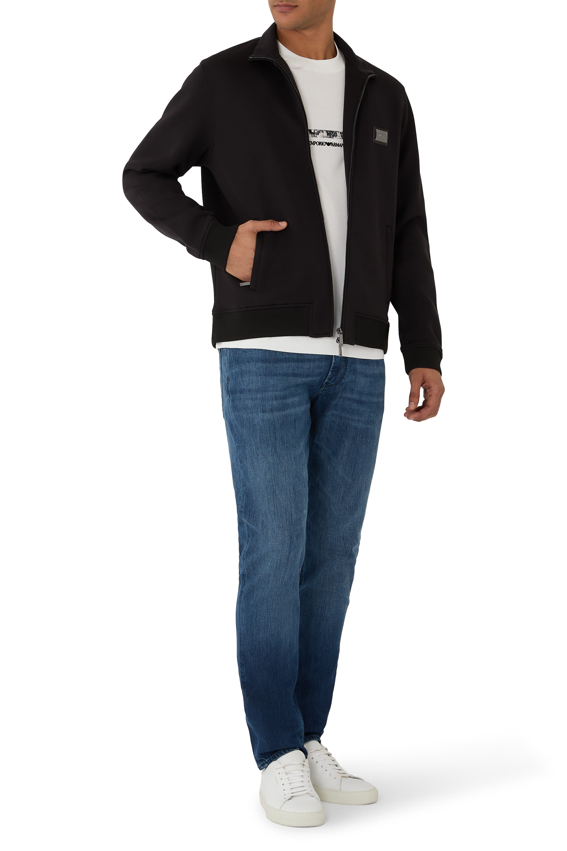 Logo Plaque Full-Zip Sweatshirt