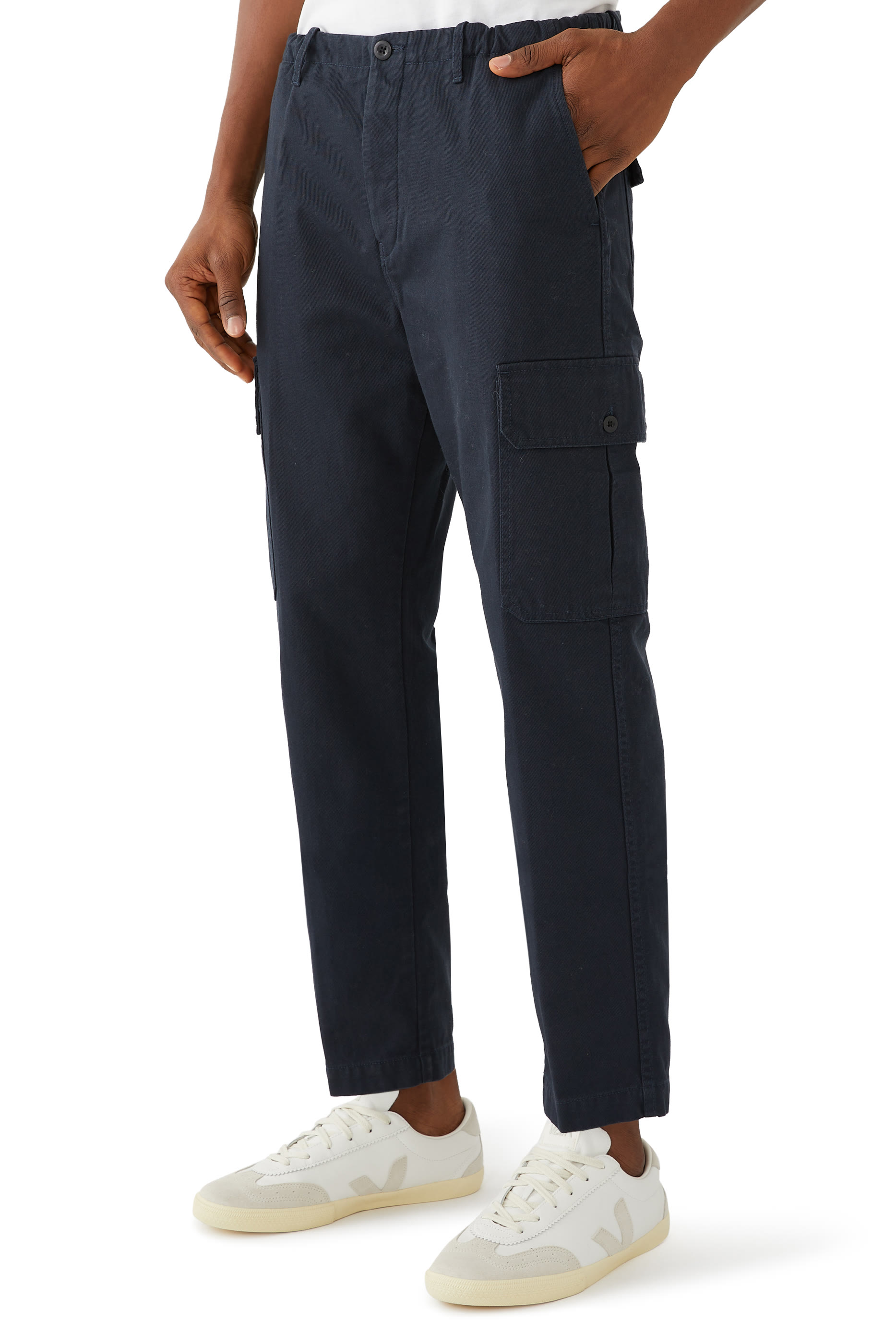 Regular-Fit Tricotine Trousers