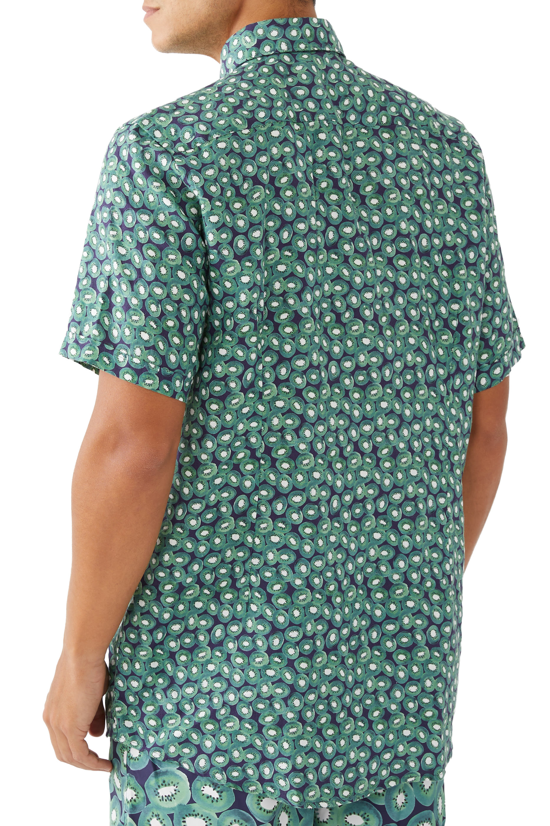 Green Kiwi Linen Short Sleeve Shirt