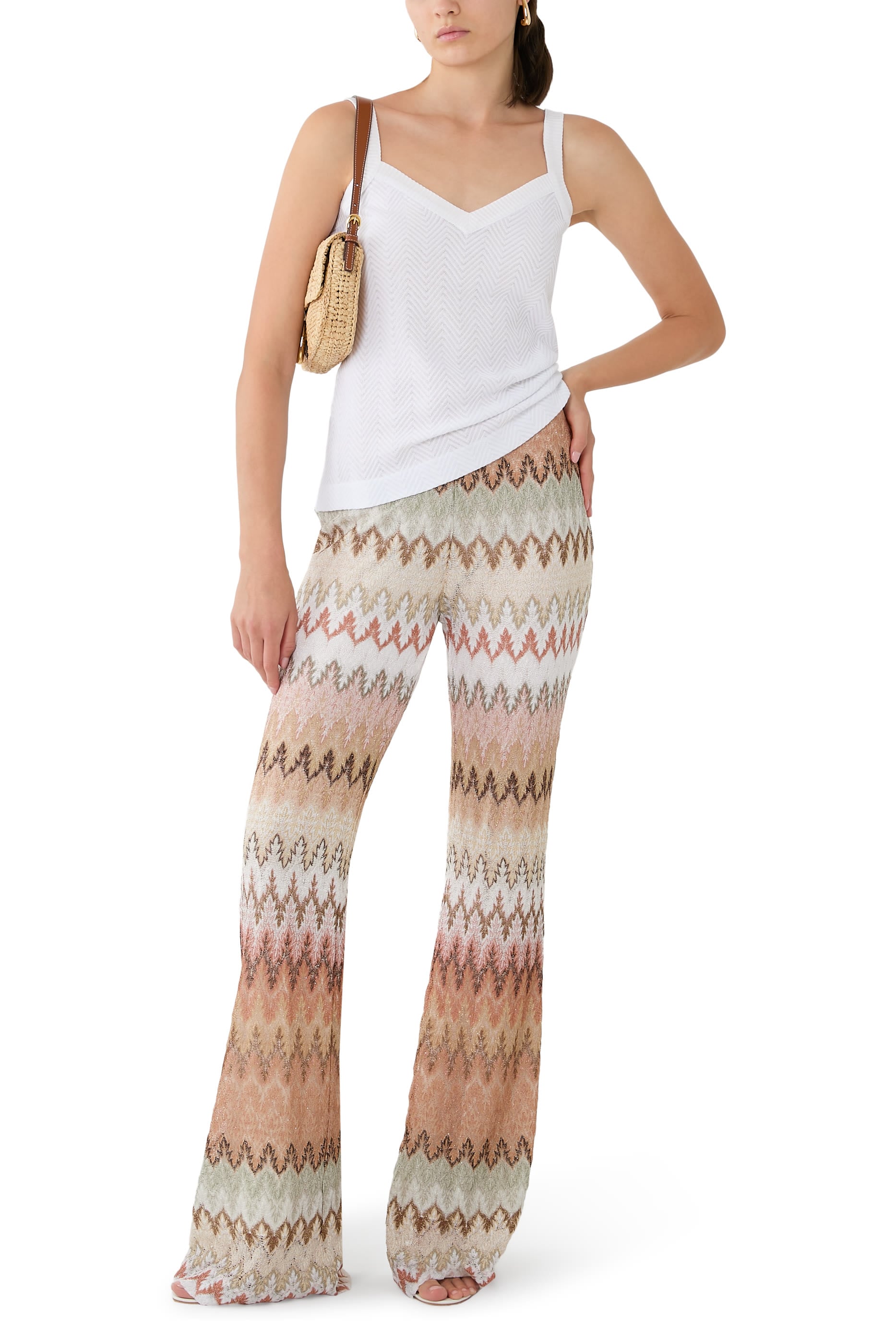 Sleeveless Zigzag Knit Top
