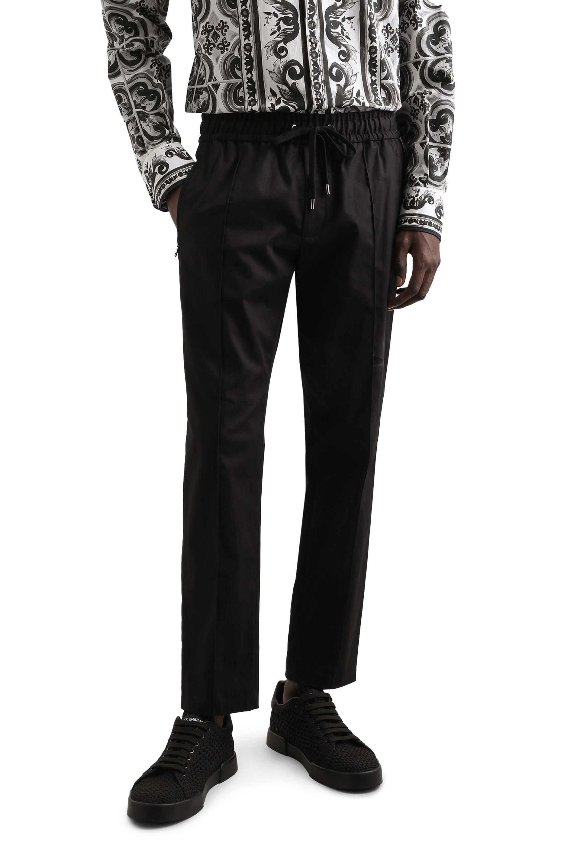 Cotton Gabardine Jogging Trousers 