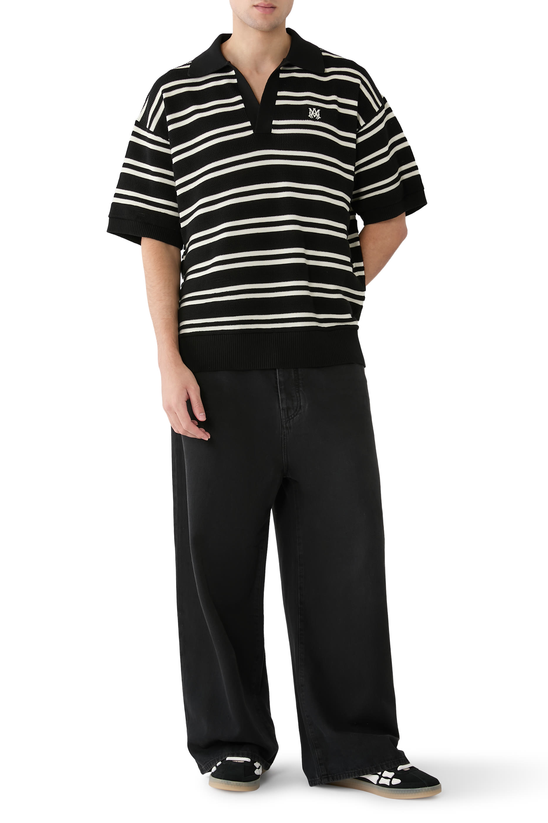 MA Stripe Knit Polo