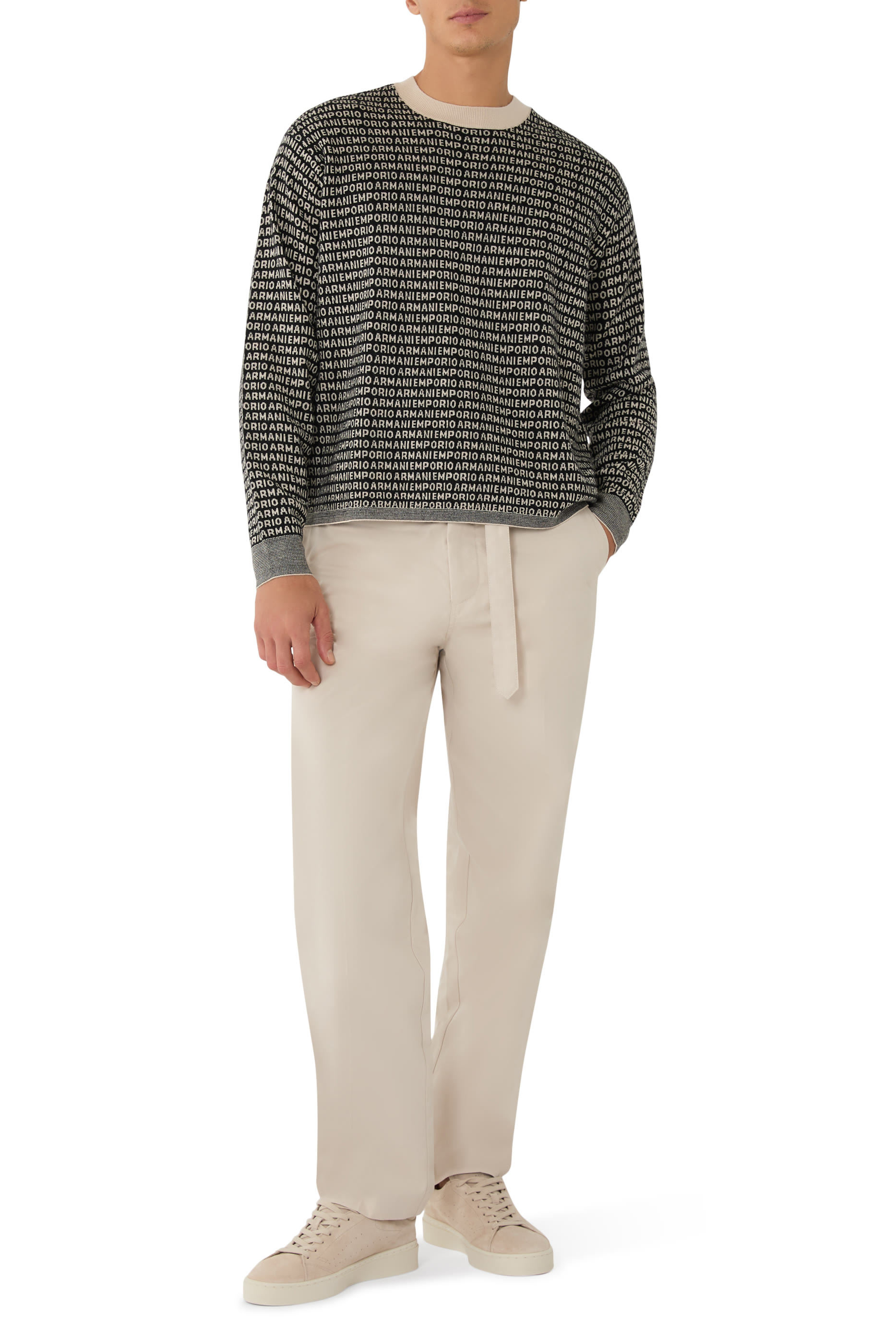  Virgin Wool Jumper With Signature Logo