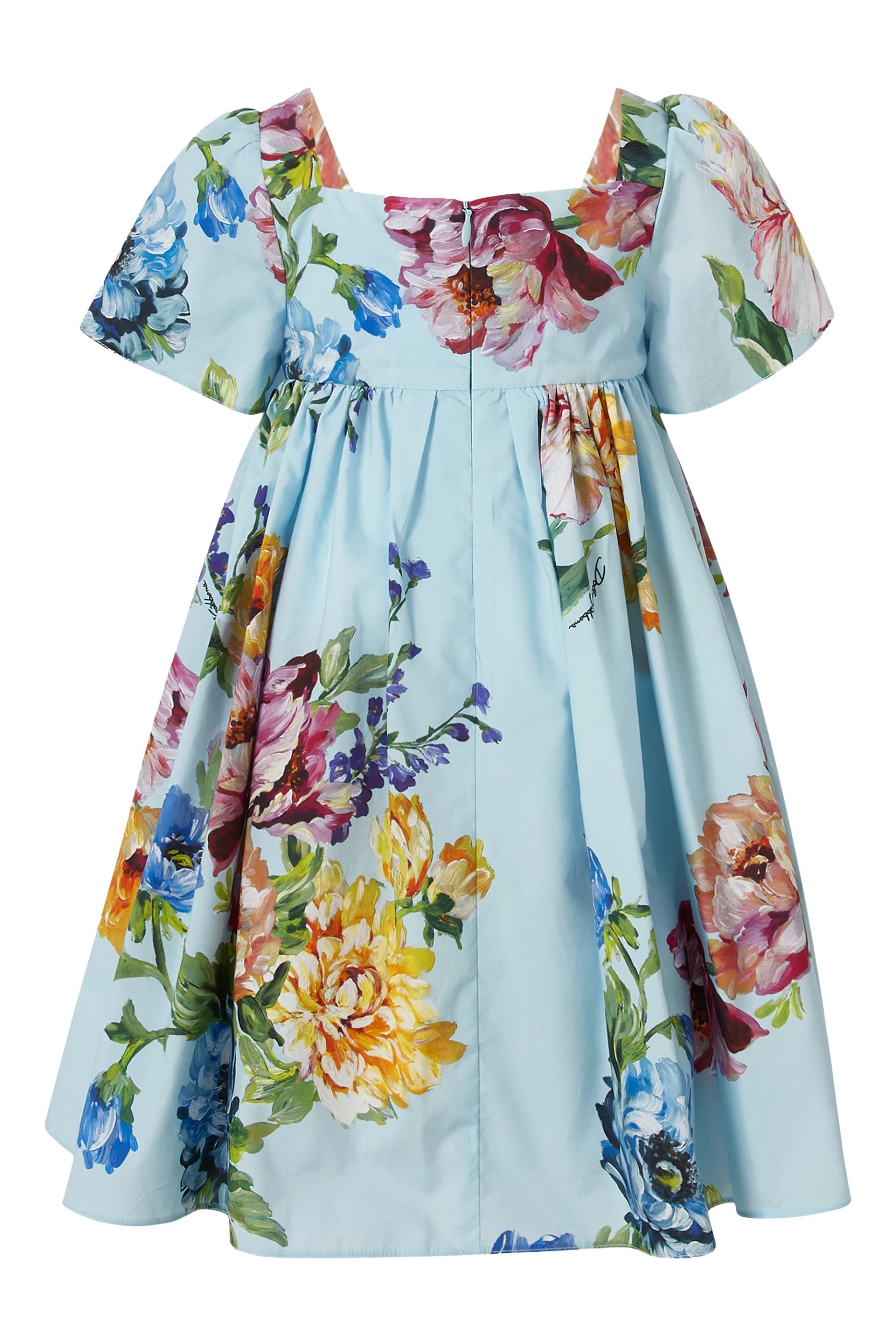 Kids Floral Print Cotton Dress 