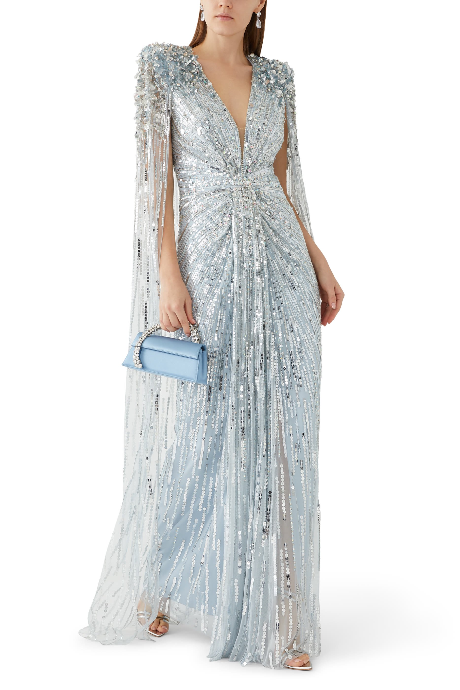 Sequin-Embellished Gown