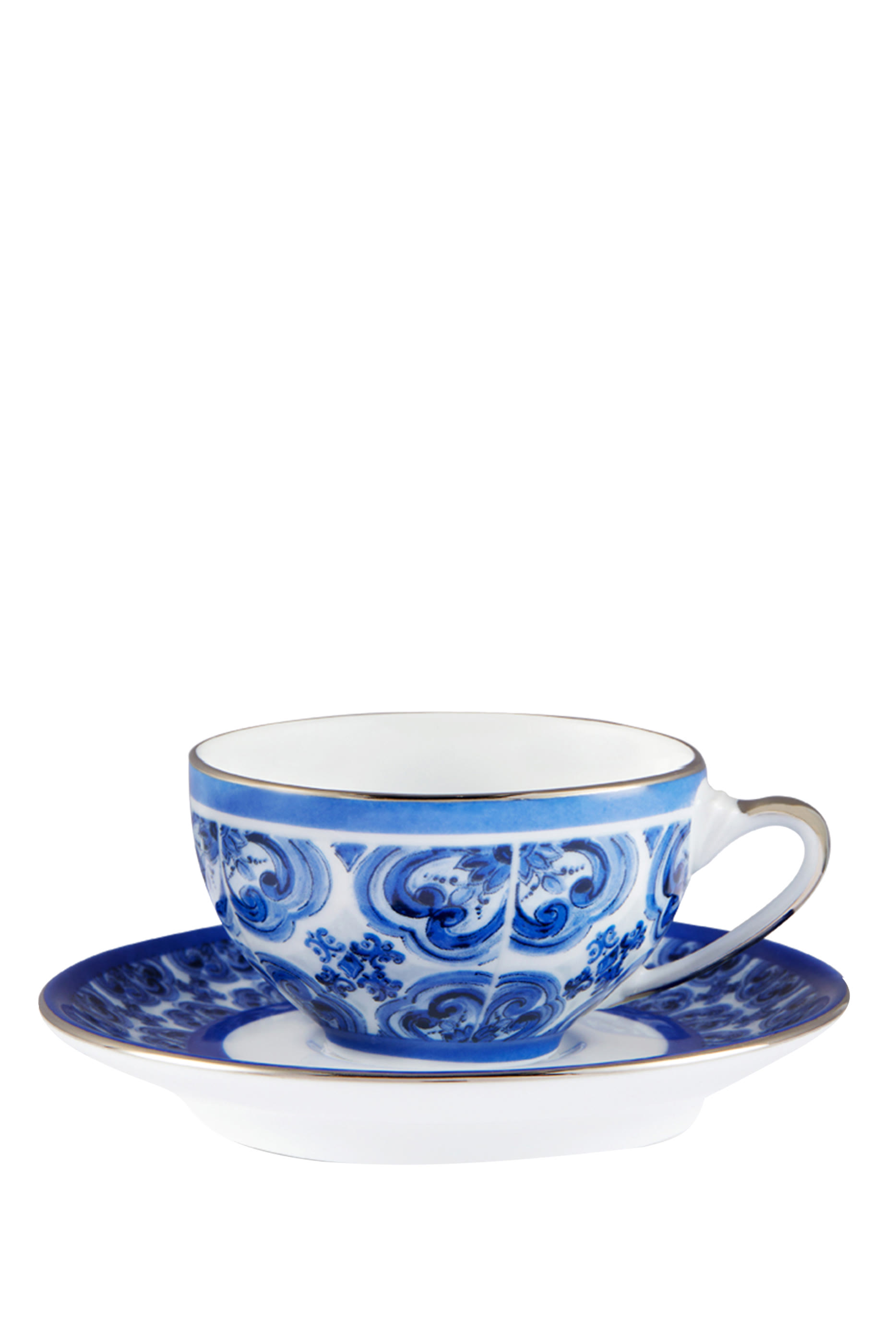 Blu Mediterraneo Fiore Piccolo Coffee Cup & Saucer Set
