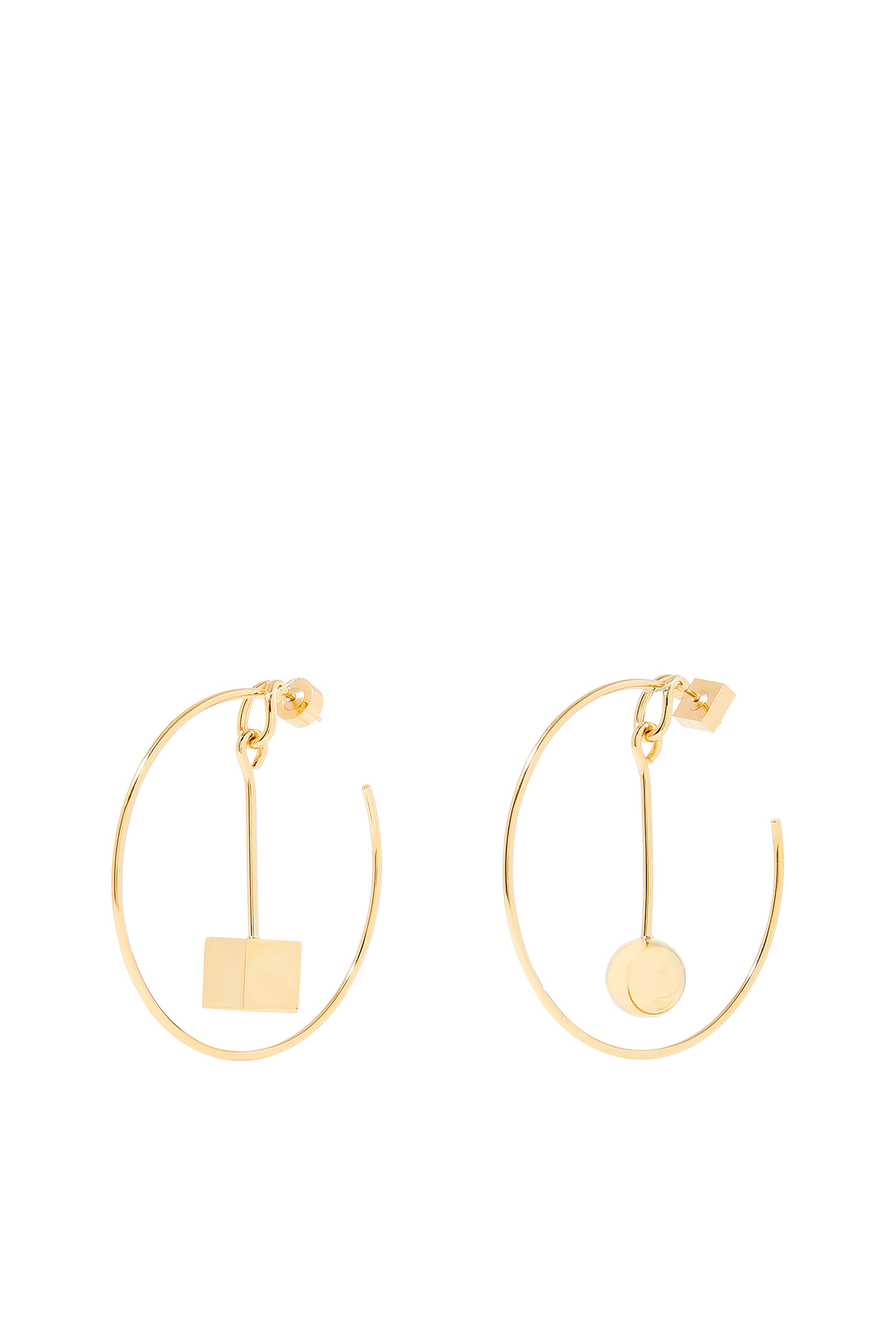 Les Cr&eacute;oles Nodo Asymmetric Hoop Earrings