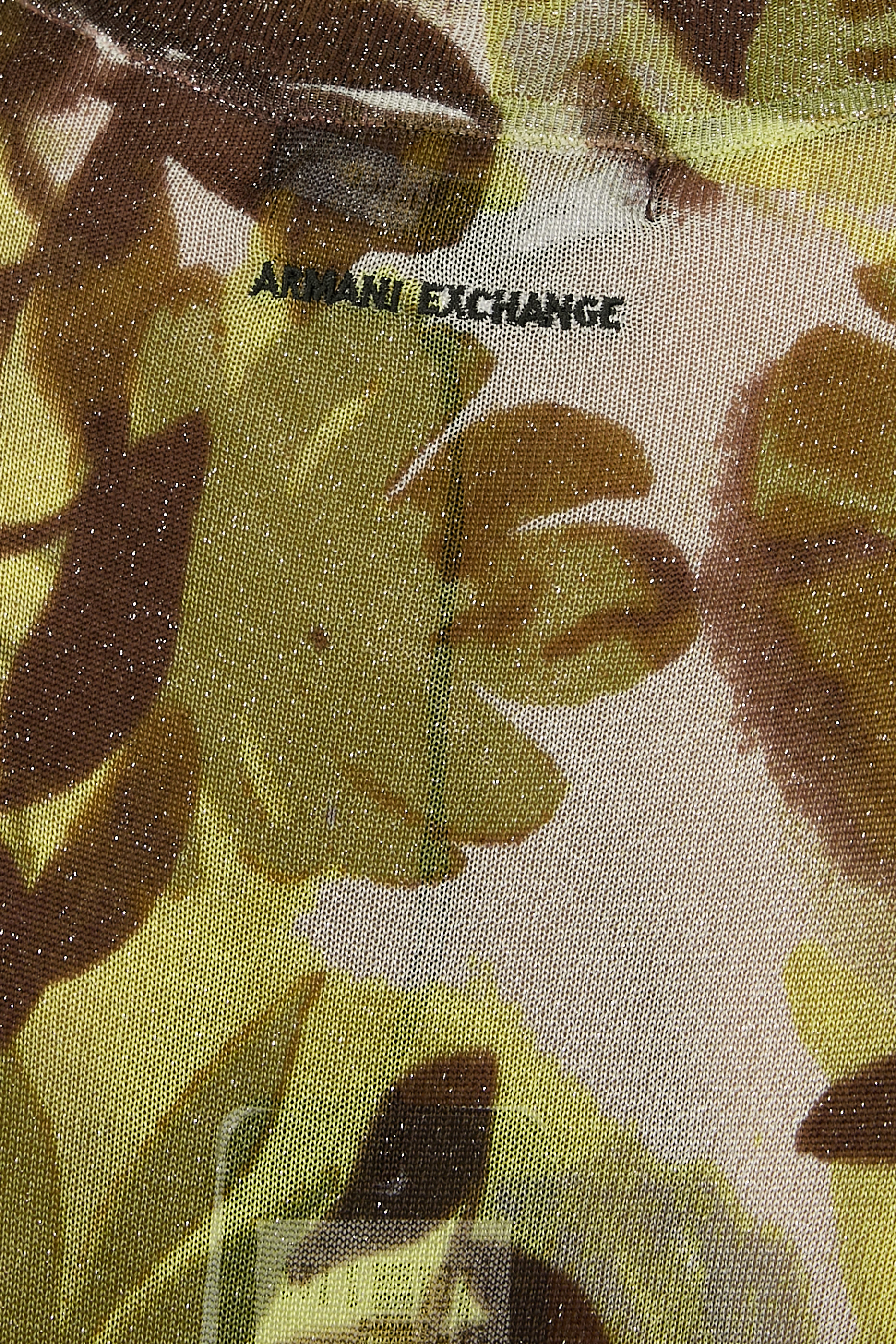 Ibiza Leaves Print Short Sleeves Top