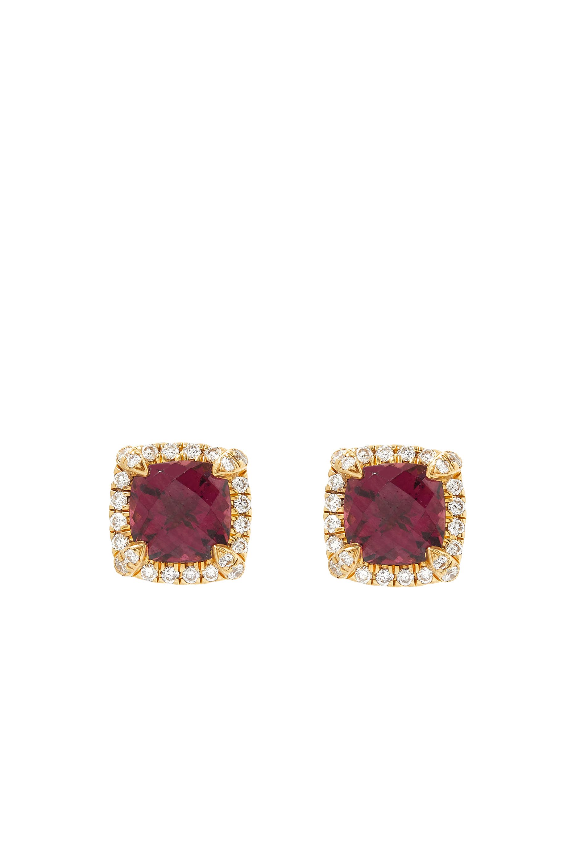 Petite Chatelaine Pink Tourmaline Stud Earrings