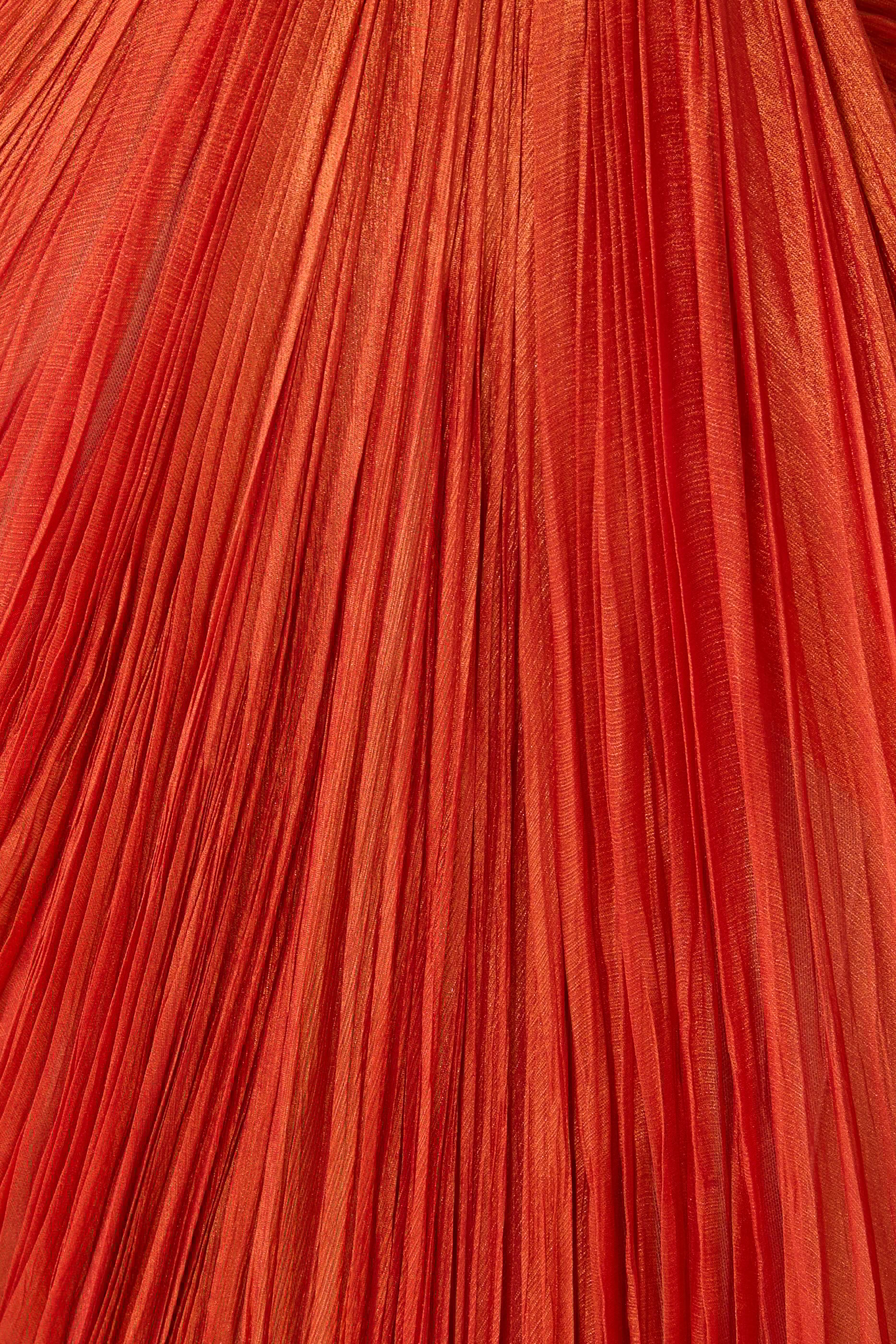 One-Shoulder Pleated Evening Dress