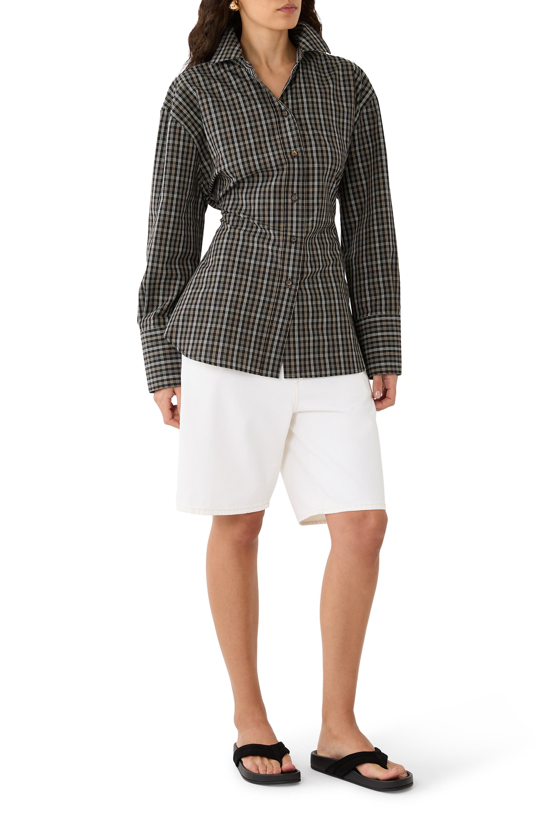 Suede Stitch Detail 40 Thong Slides 