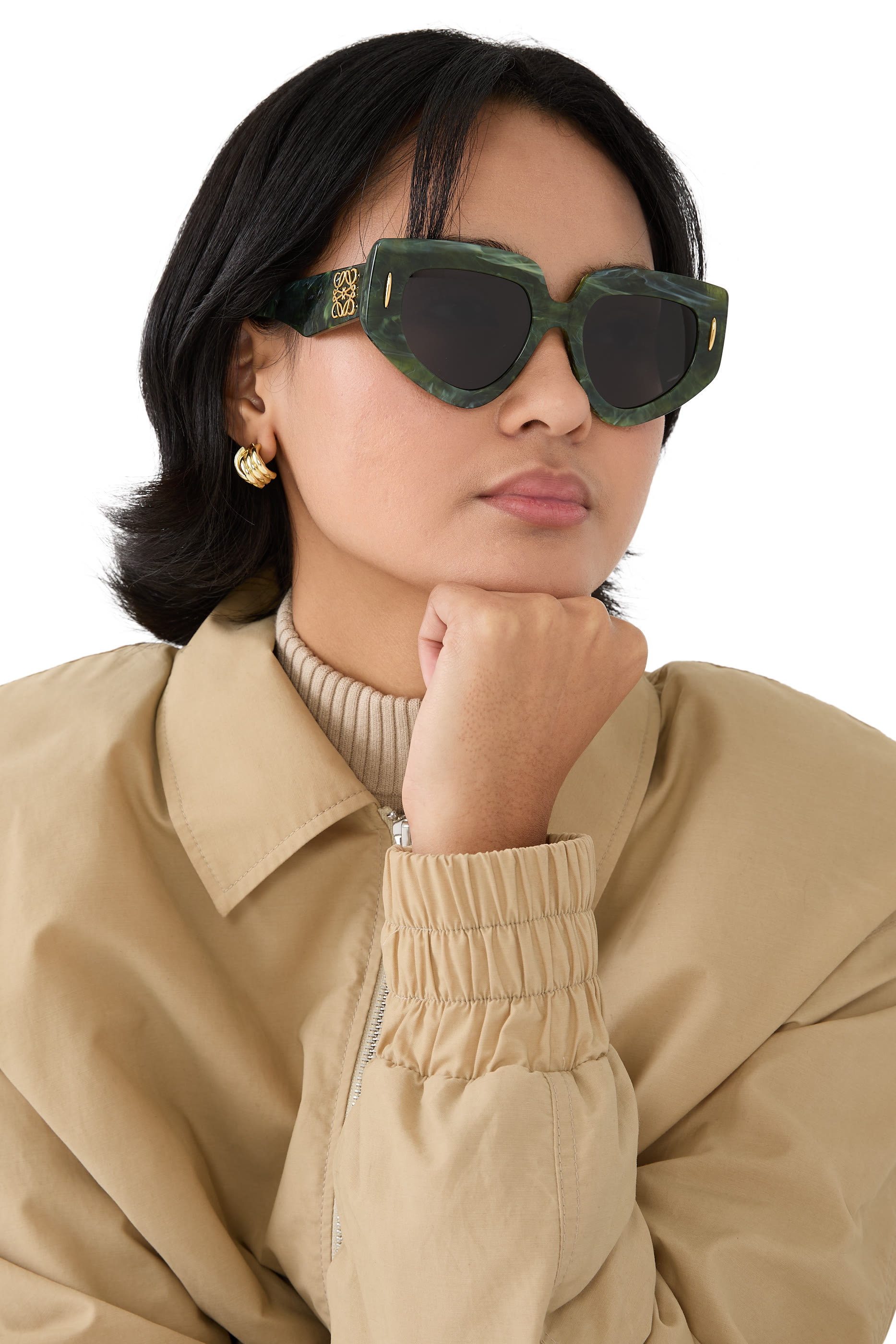 Screen Anagram Rectangular Sunglasses