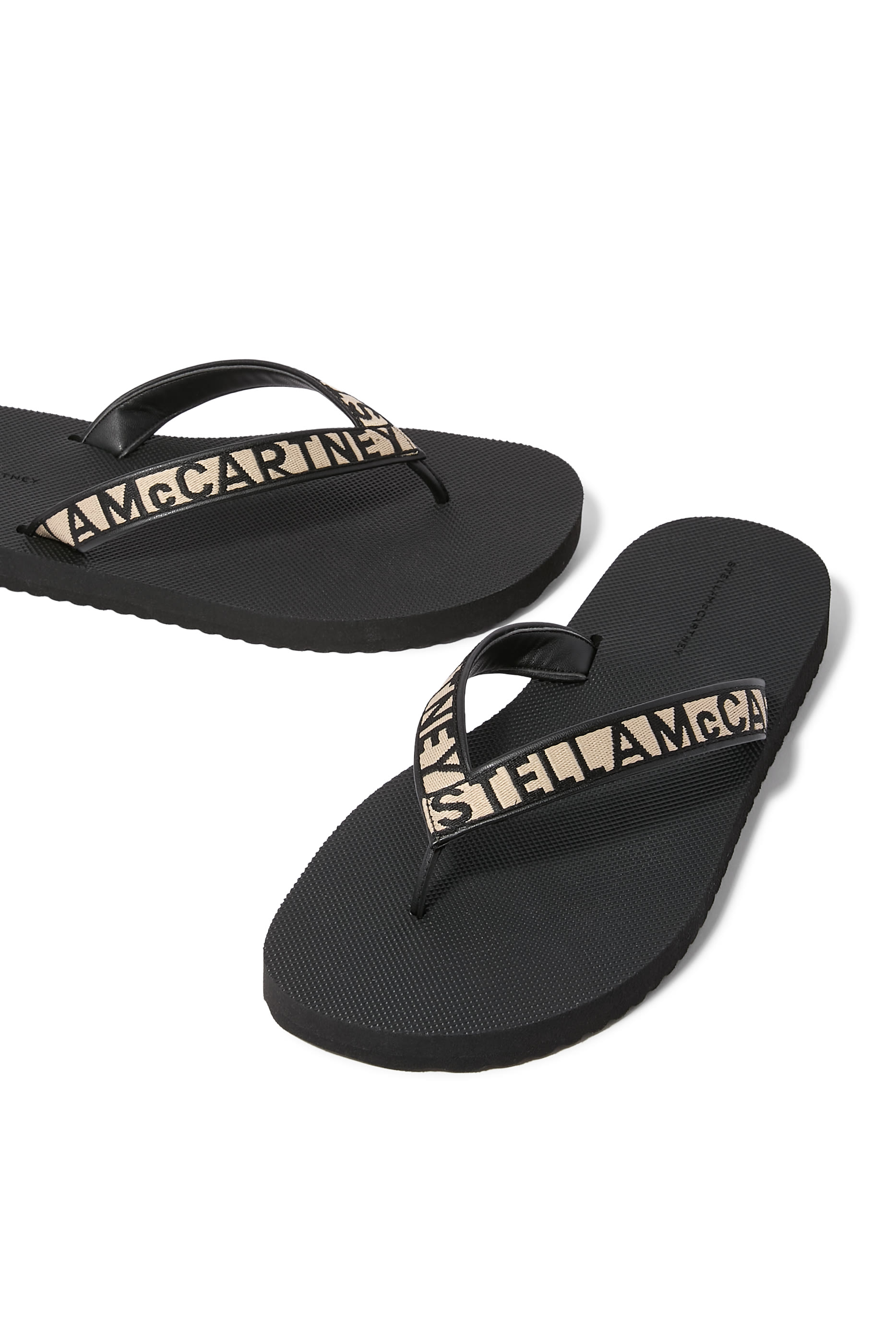 Logo Webbed Thong Sandals