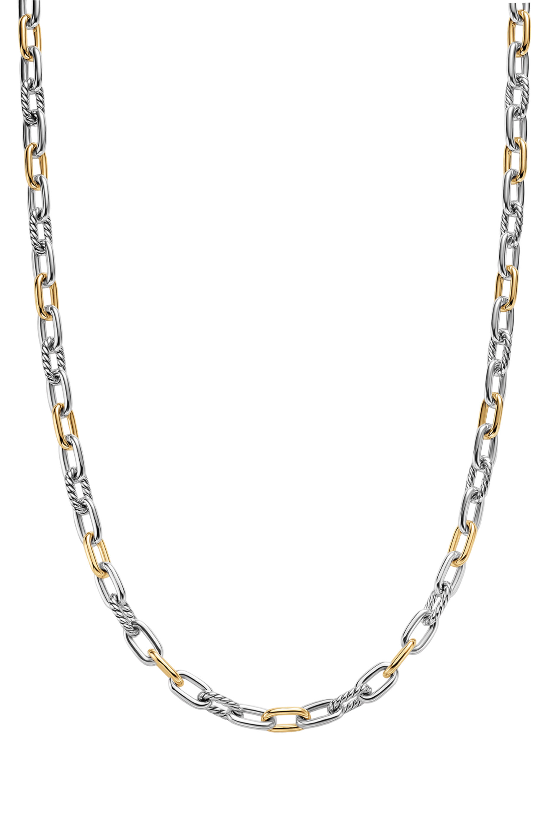 Madison&reg; Chain Necklace, Sterling Silver with 18K Bonded Yellow Gold