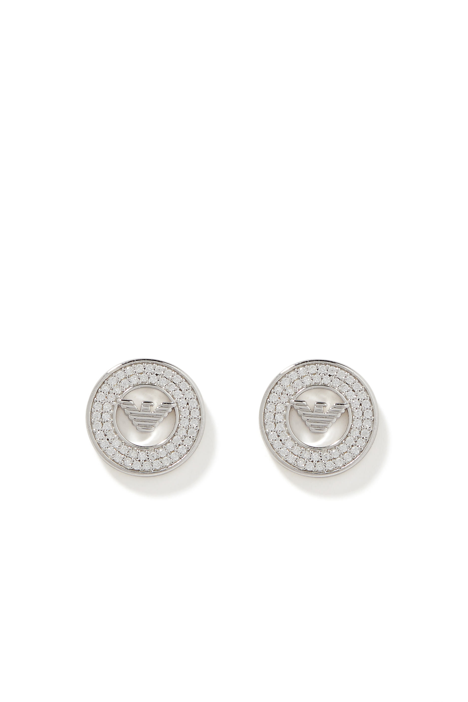 Eagle Circle Stud Earrings