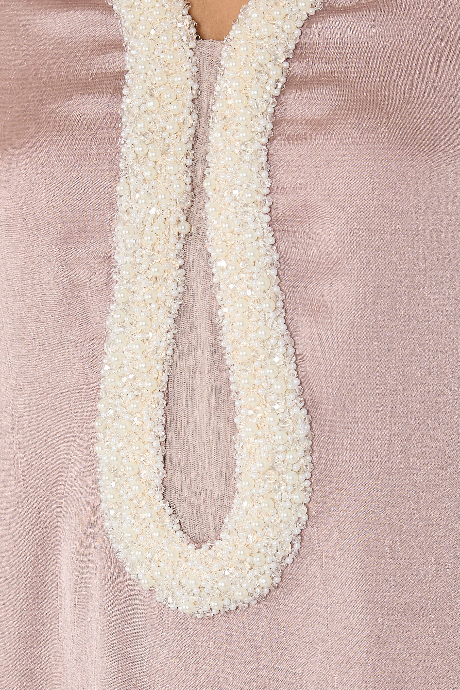 Intricate Embellished Neck Cut-Out Detail Dress