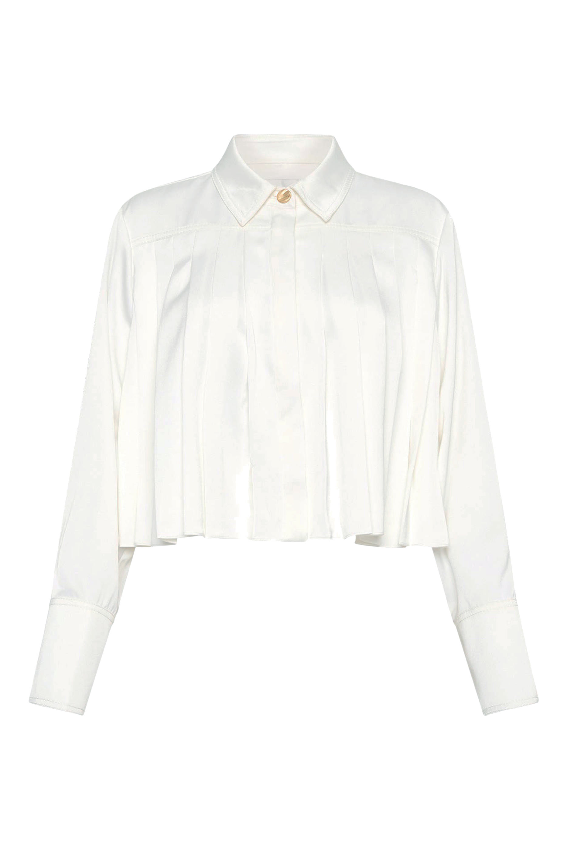 Estrade Pleated Crop Shirt