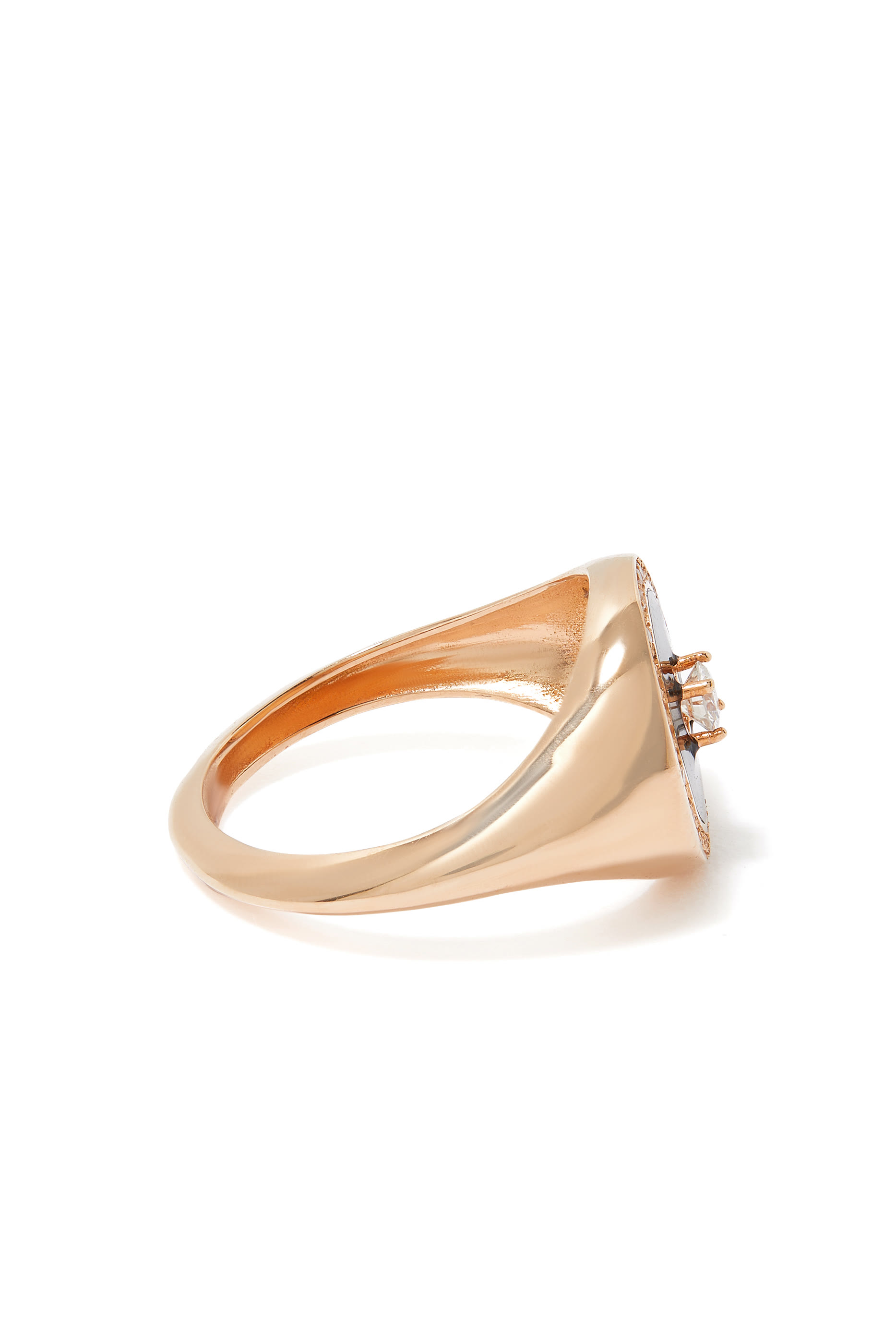 Fizzy Pinky Ring, 18k Rose Gold & Diamonds