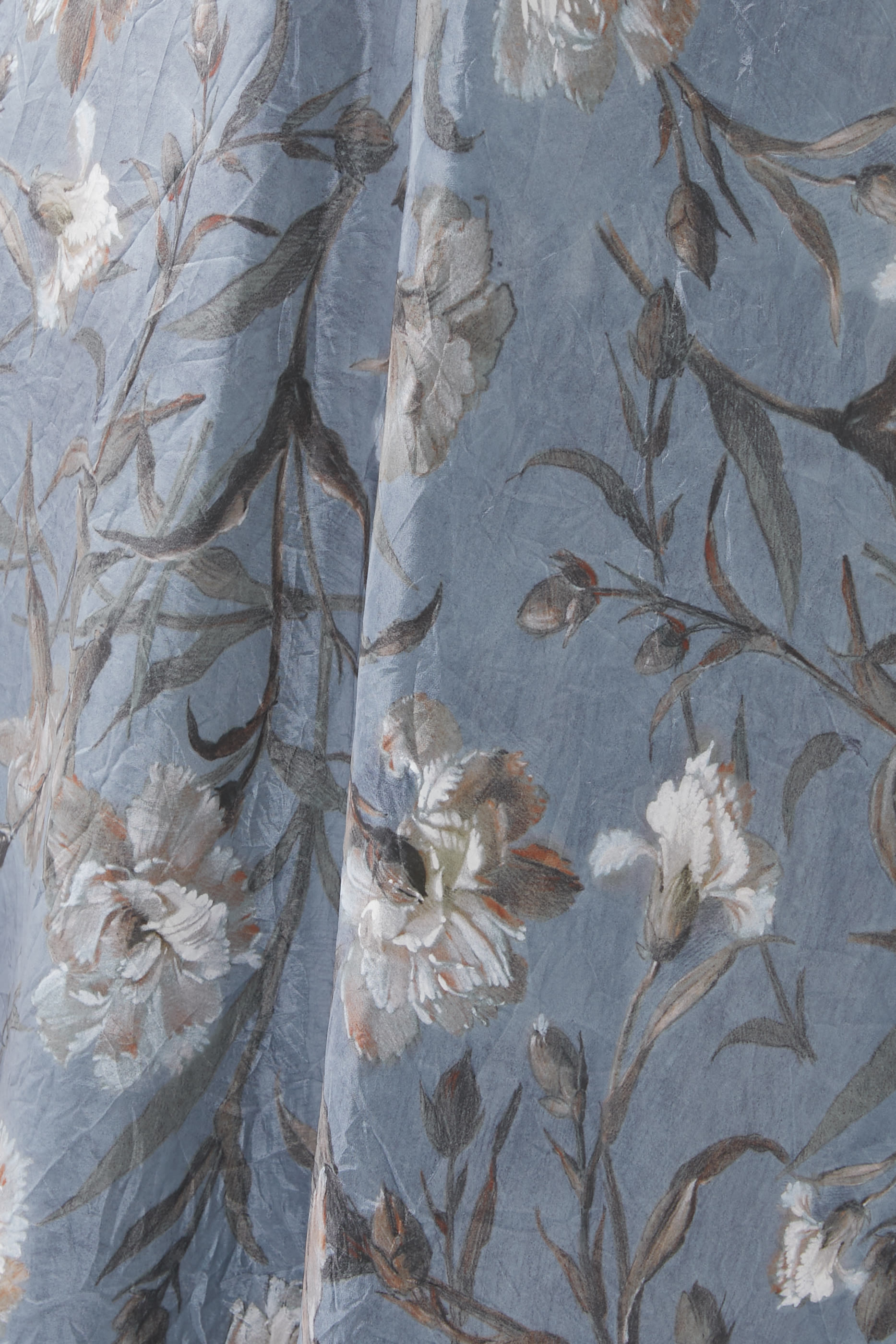 Night Carnation Long-Sleeve Midi Dress