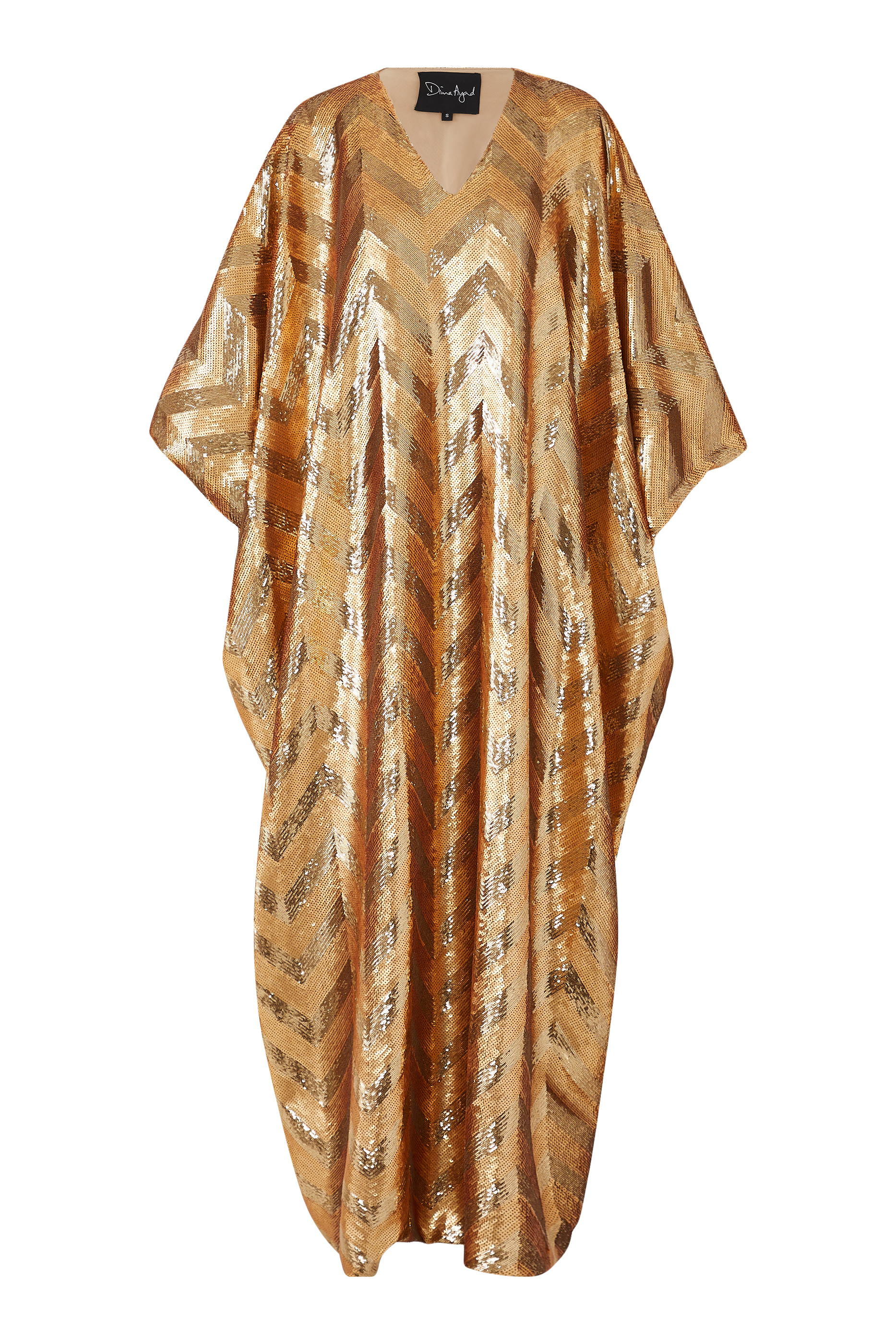 Metallic Chevron Kaftan