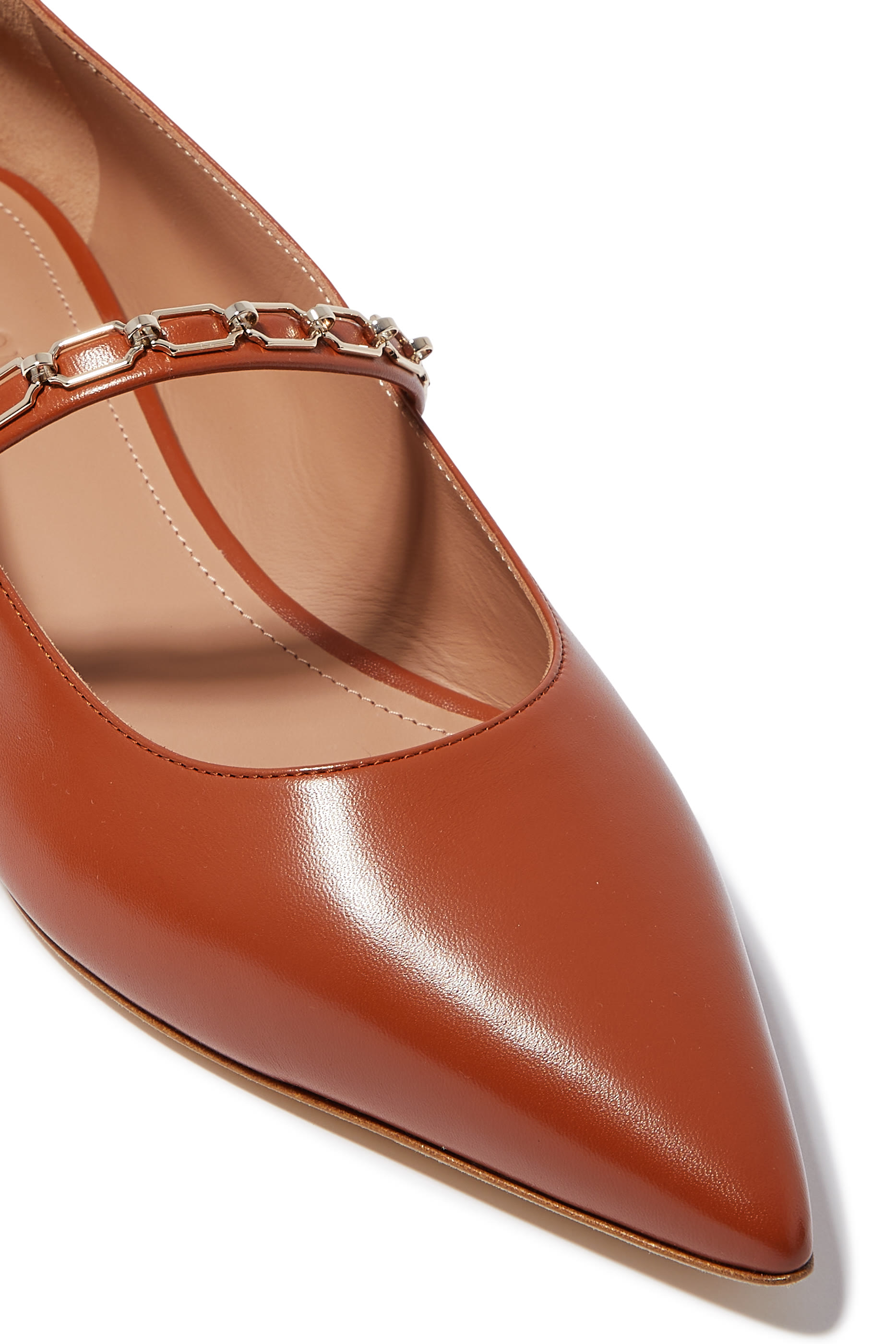 Virna Leather Flat Pumps