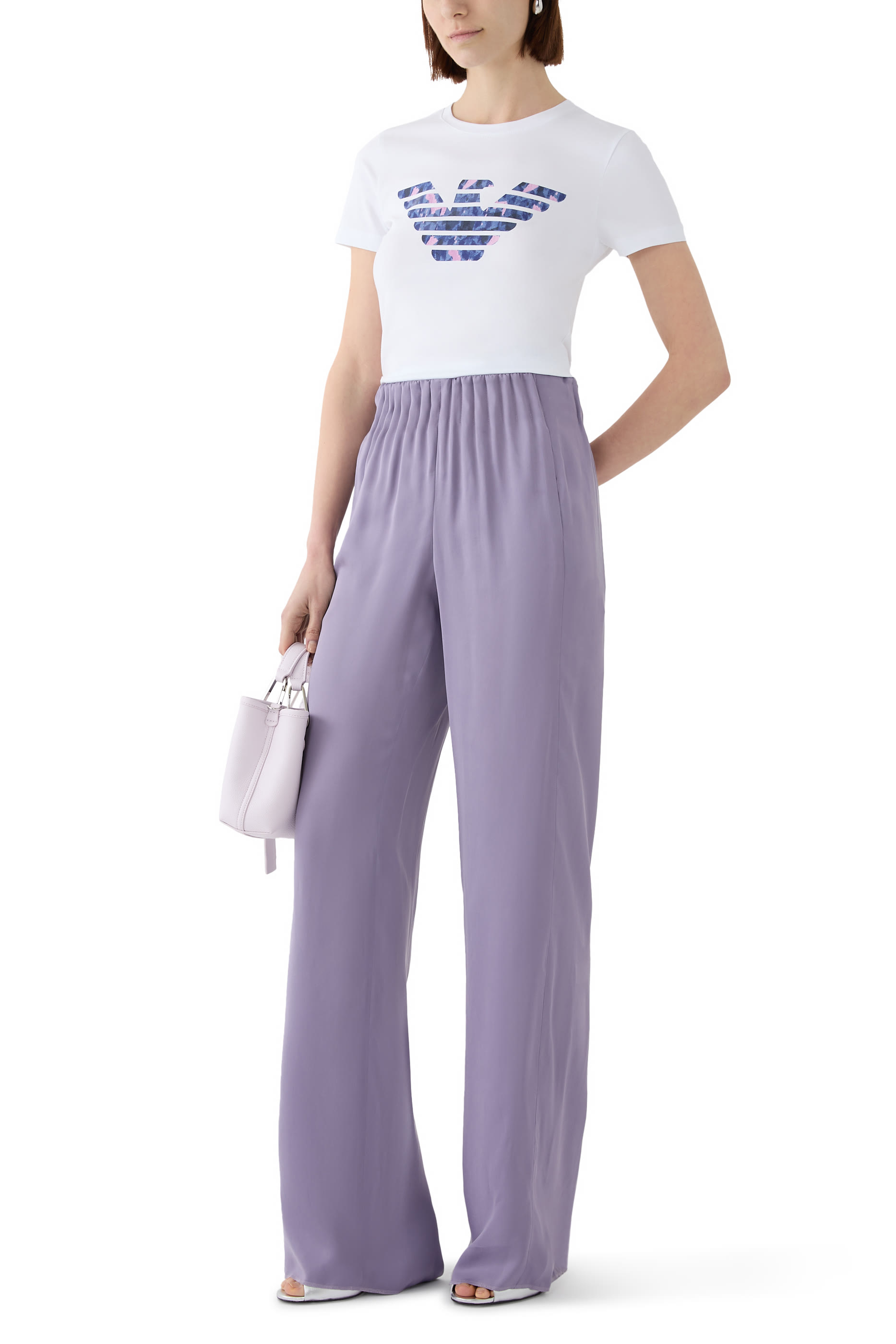 ASV Stretch-Jersey Slim-Fit T-Shirt with Oversized Eagle Pattern