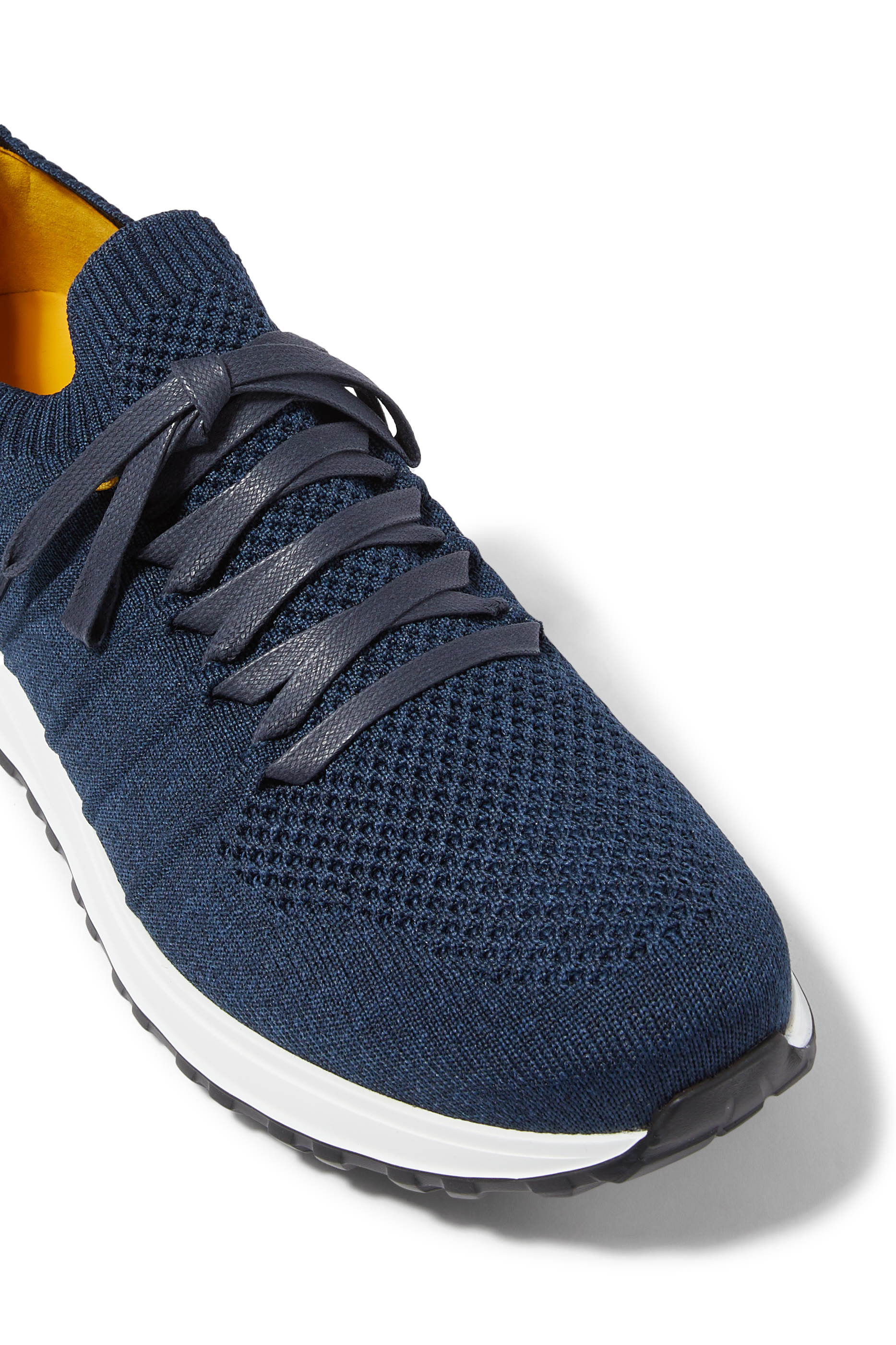 Technical Fabric Leather Sneakers