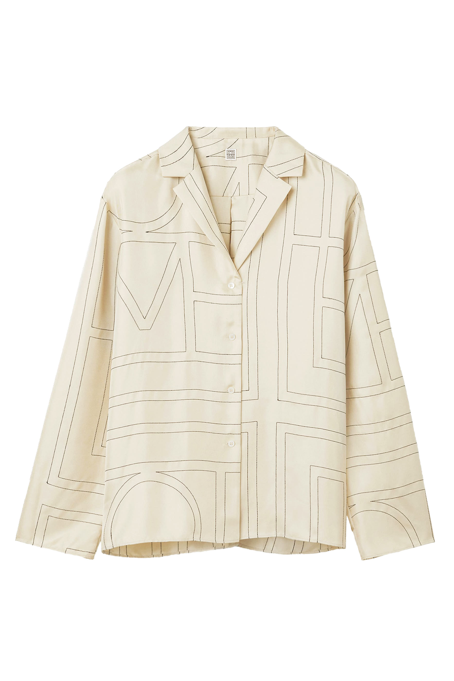 Monogram Silk Pajama Top