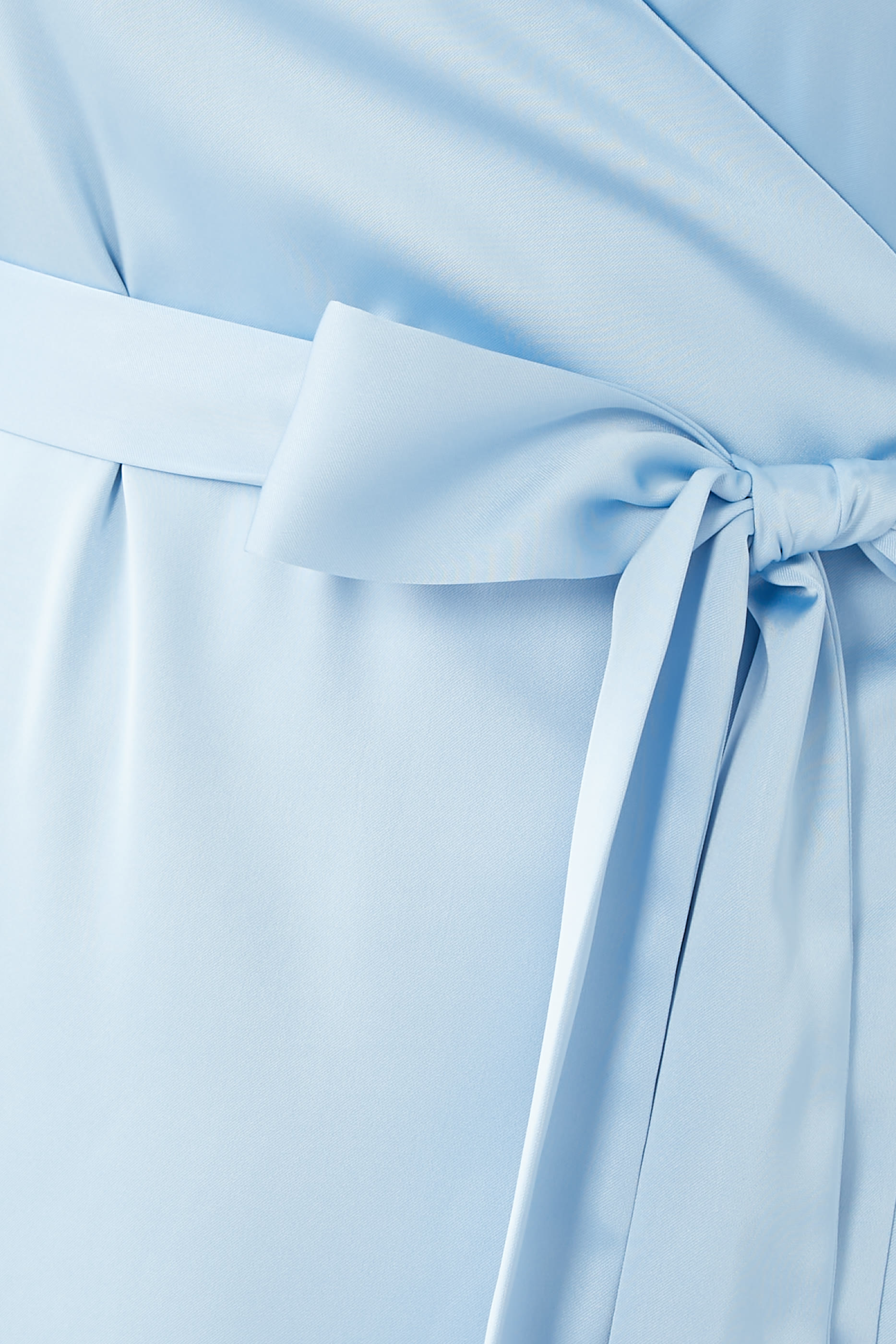 Satin Midi Wrap Dress