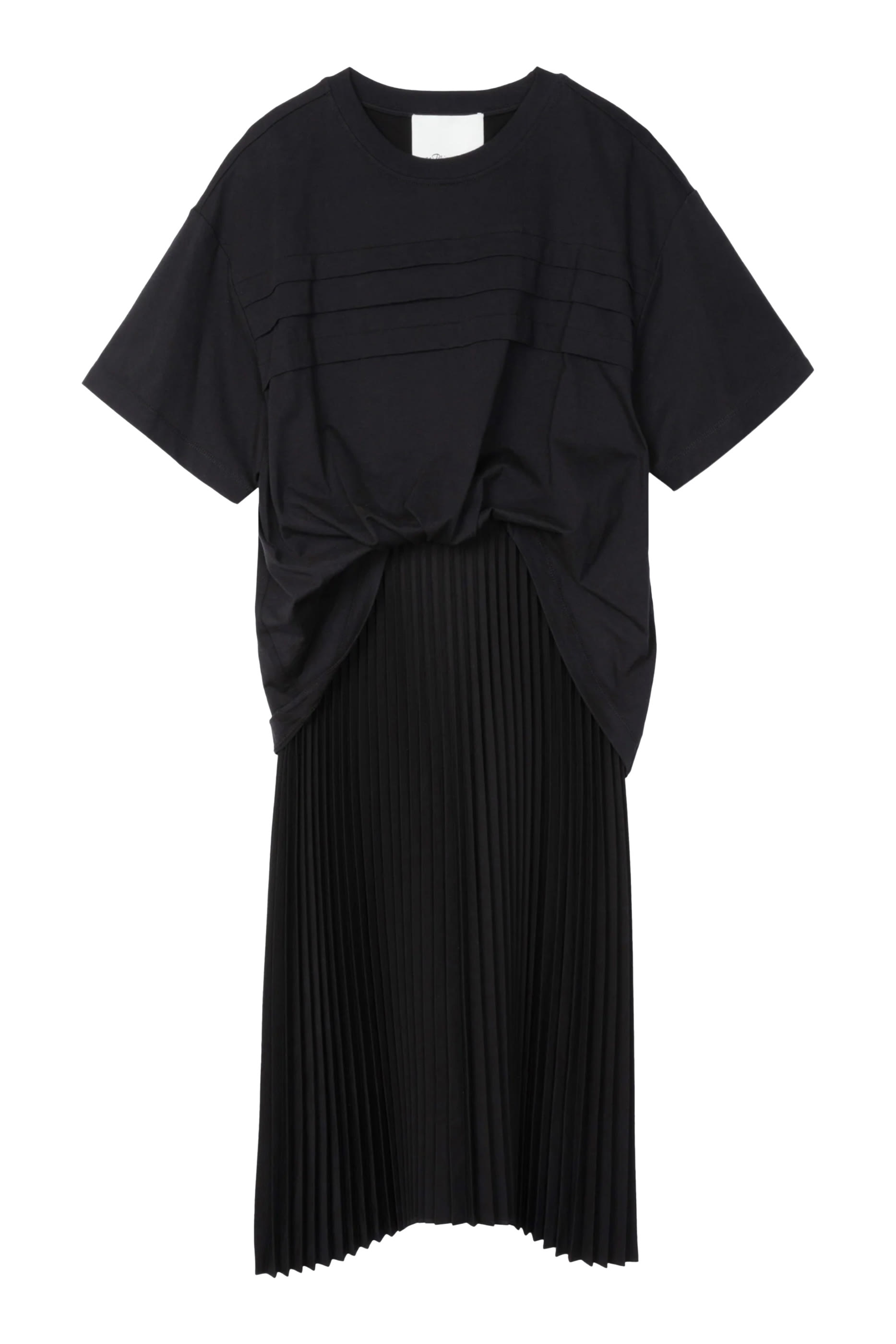 Pleated Tucked T-Shirt Combo Dress